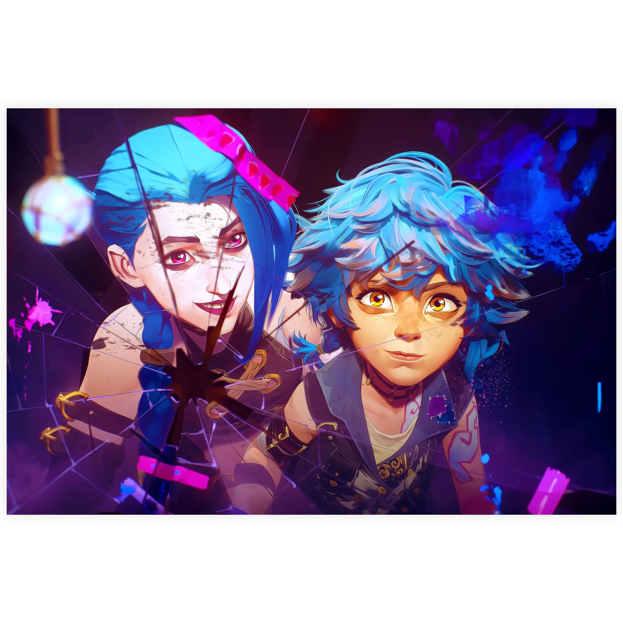 Tableau Arcane Jinx Et Isha Portrait | Dreamway – DreamWay