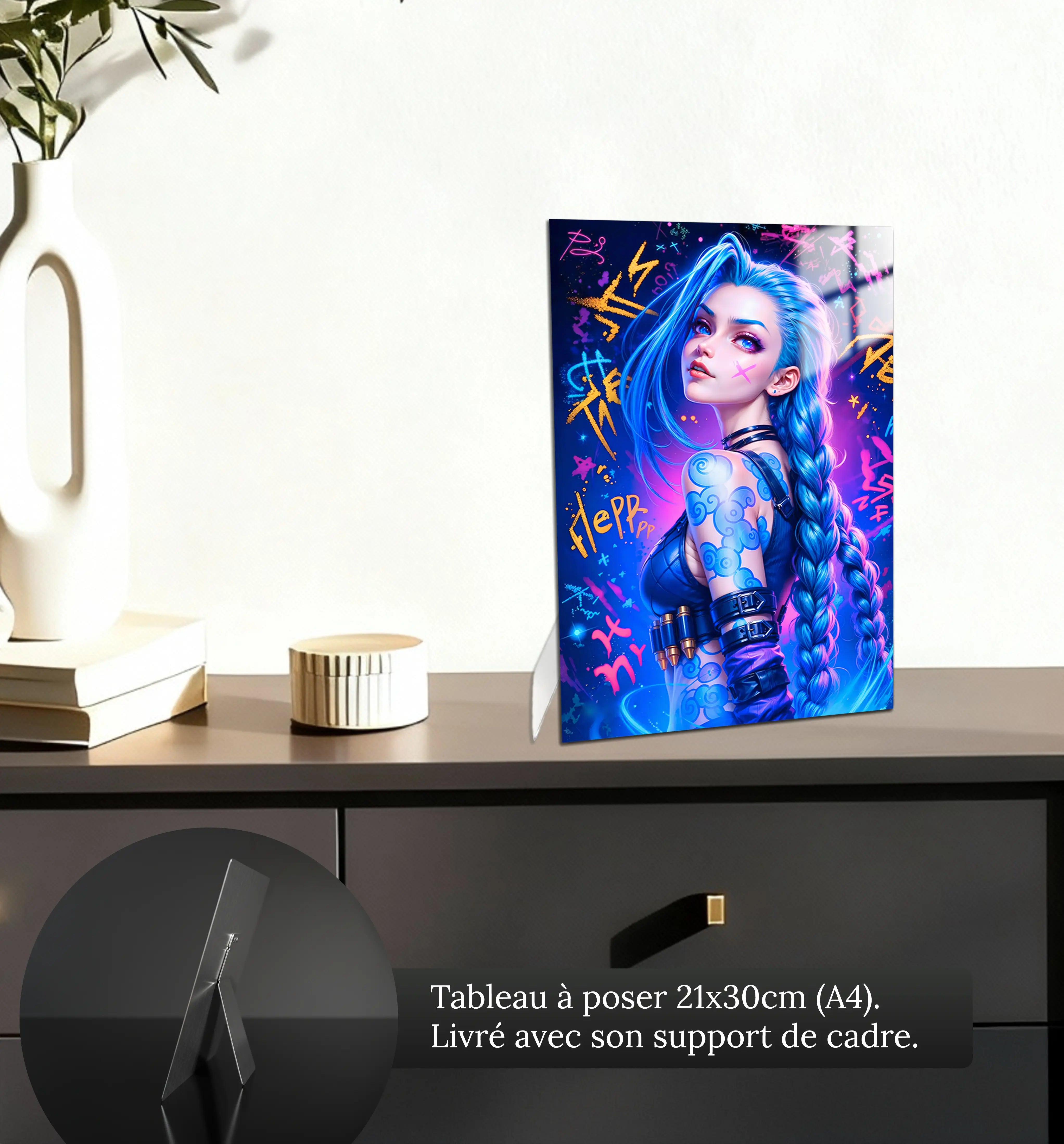 tableau-arcane-jinx-graffiti-petit-format-a-poser-sur-meuble | DreamWay