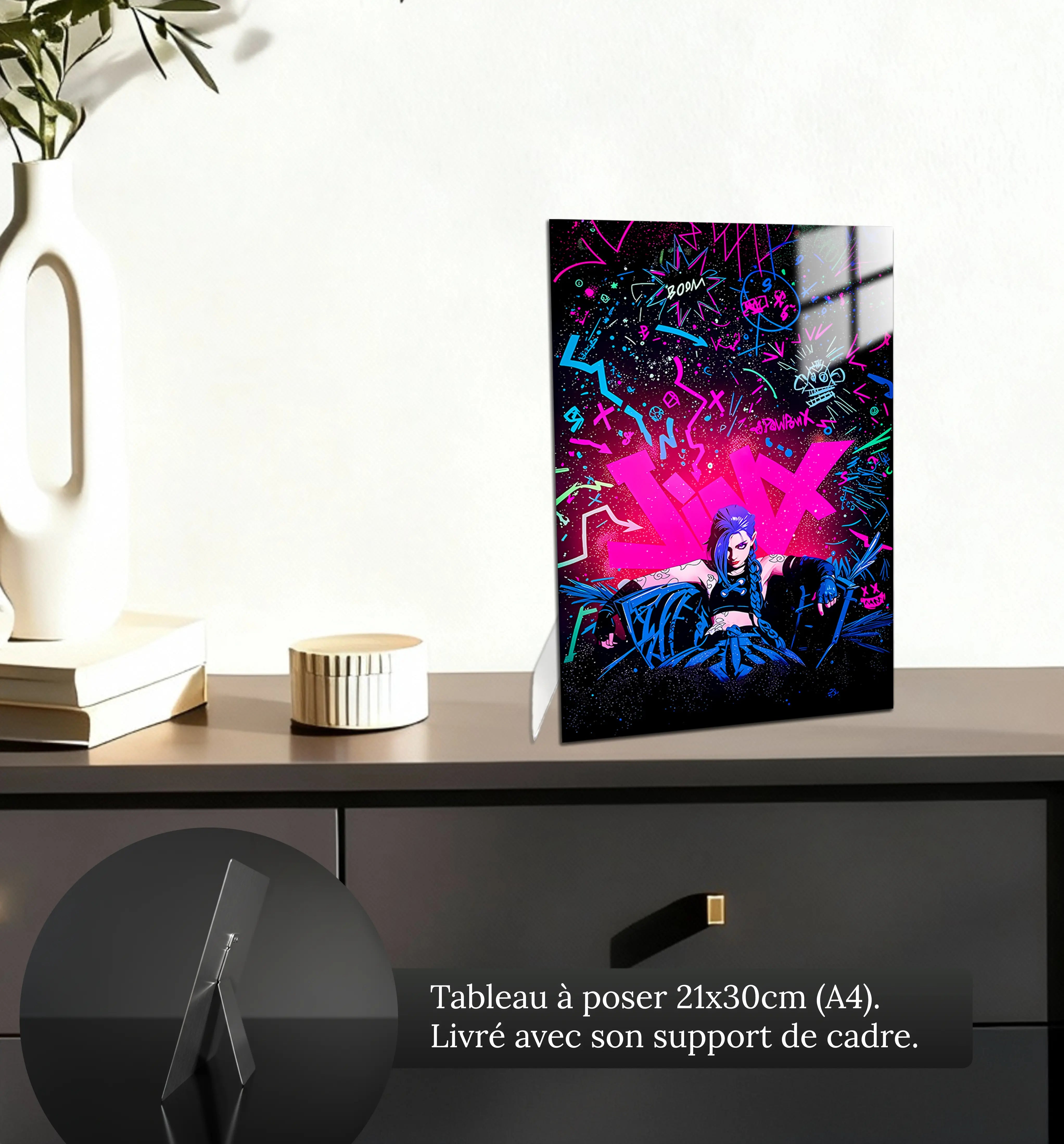 tableau-arcane-jinx-neon-petit-format-a-poser-sur-meuble | DreamWay