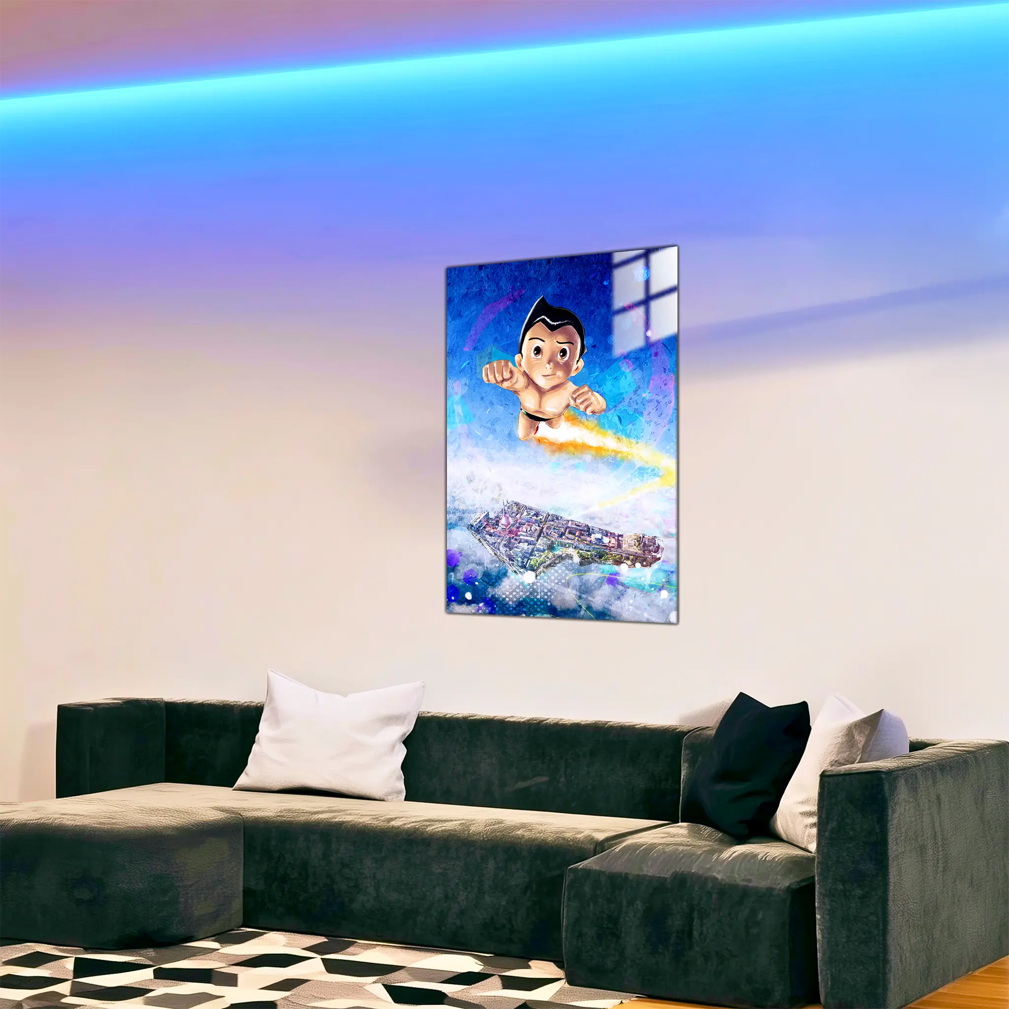 tableau-astro-boy-en-vol-dans-le-salon | DreamWay