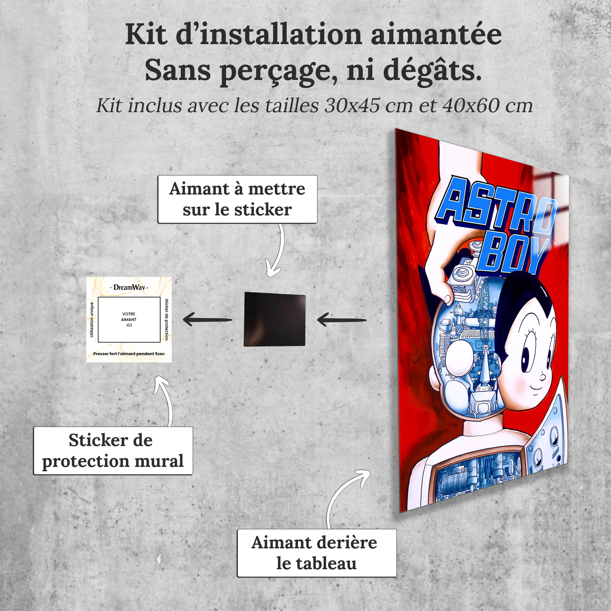 tableau-astro-boy-le-petit-robot-avec-installation-aimantee | DreamWay