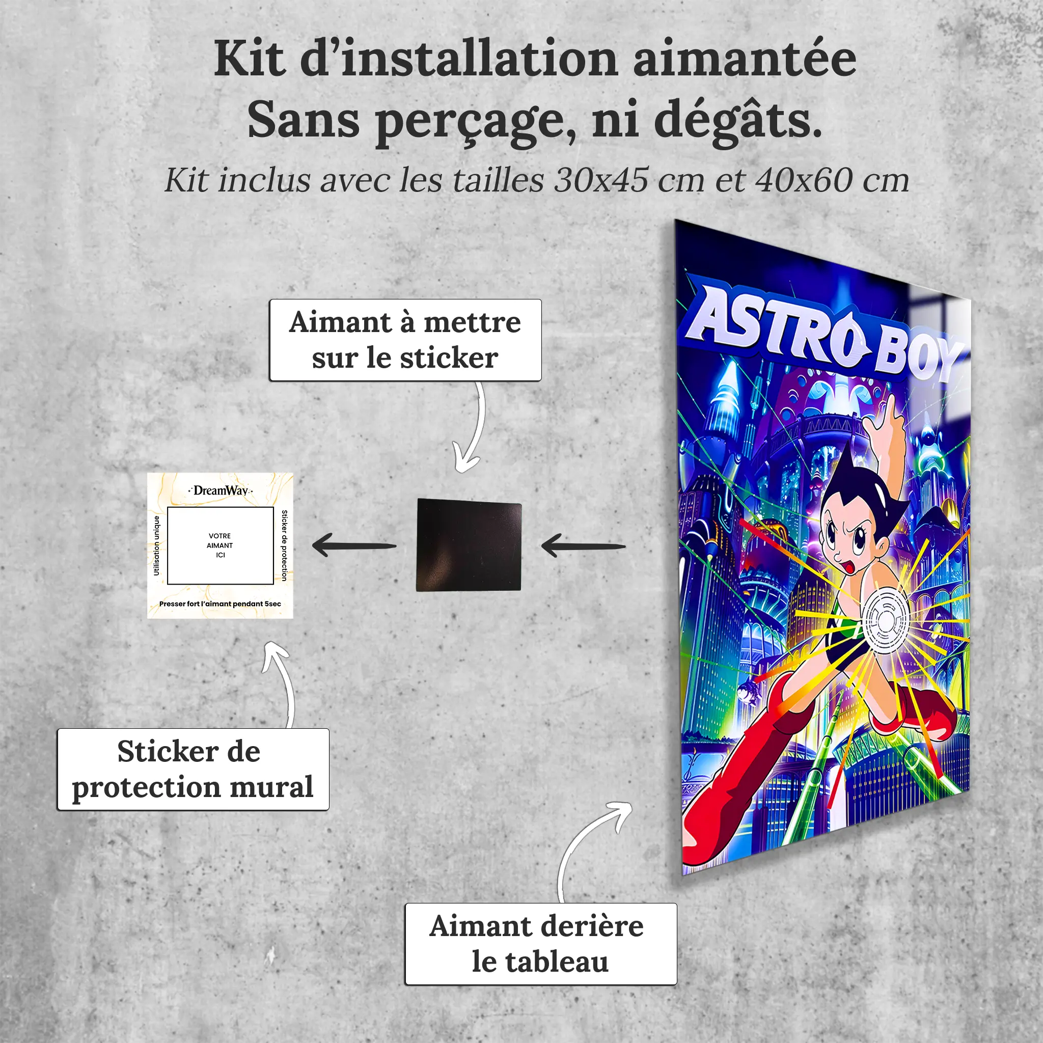 tableau-astro-boy-le-super-robot-avec-installation-aimantee | DreamWay