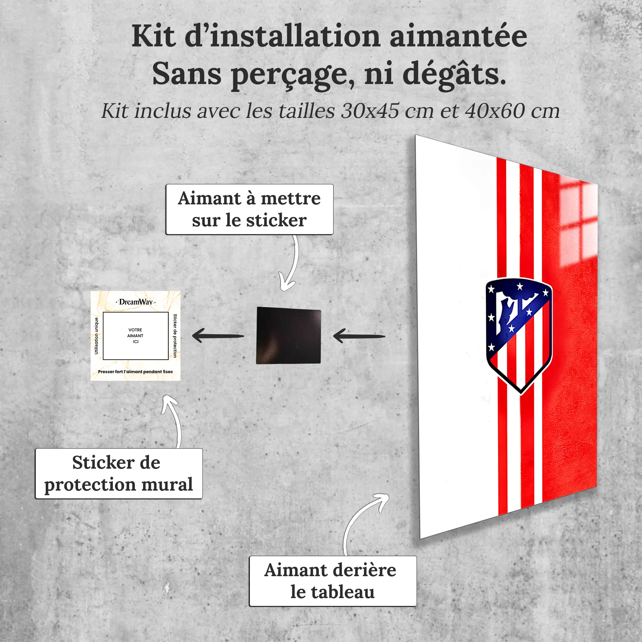 tableau-atletico-madrid-club-avec-installation-aimantee | DreamWay