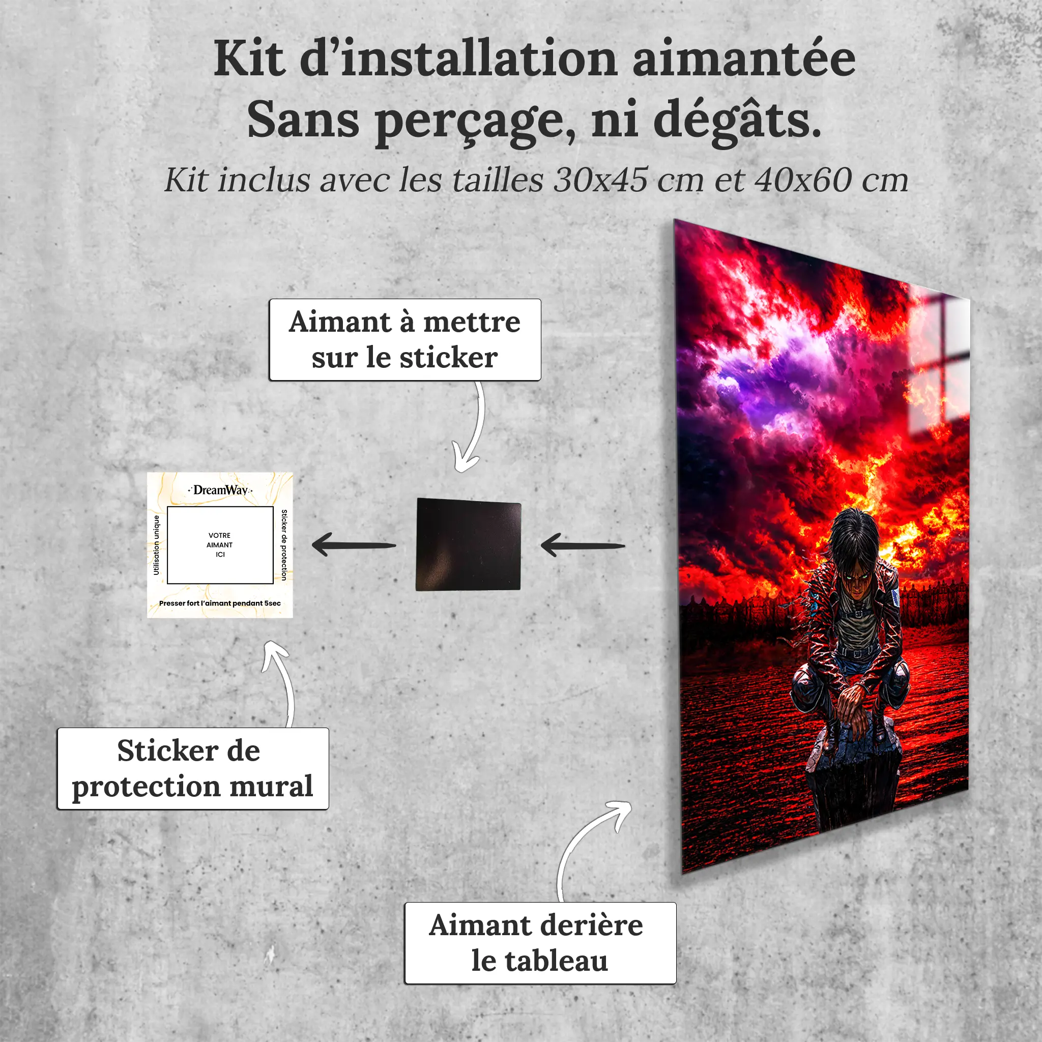 tableau-attaque-des-titans-the-rumbling-avec-installation-aimantee | DreamWay