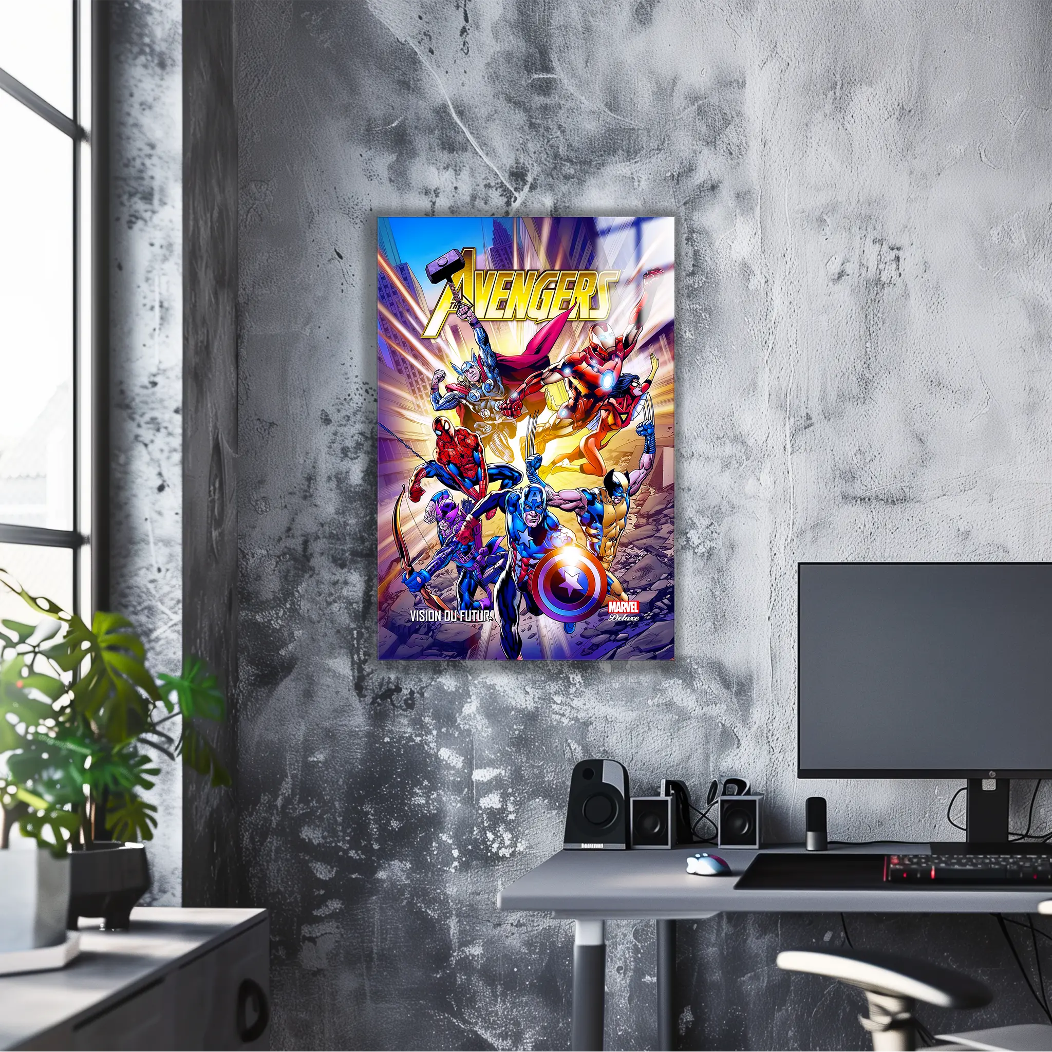 tableau-avengers-heros-comics-dans-le-bureau | DreamWay