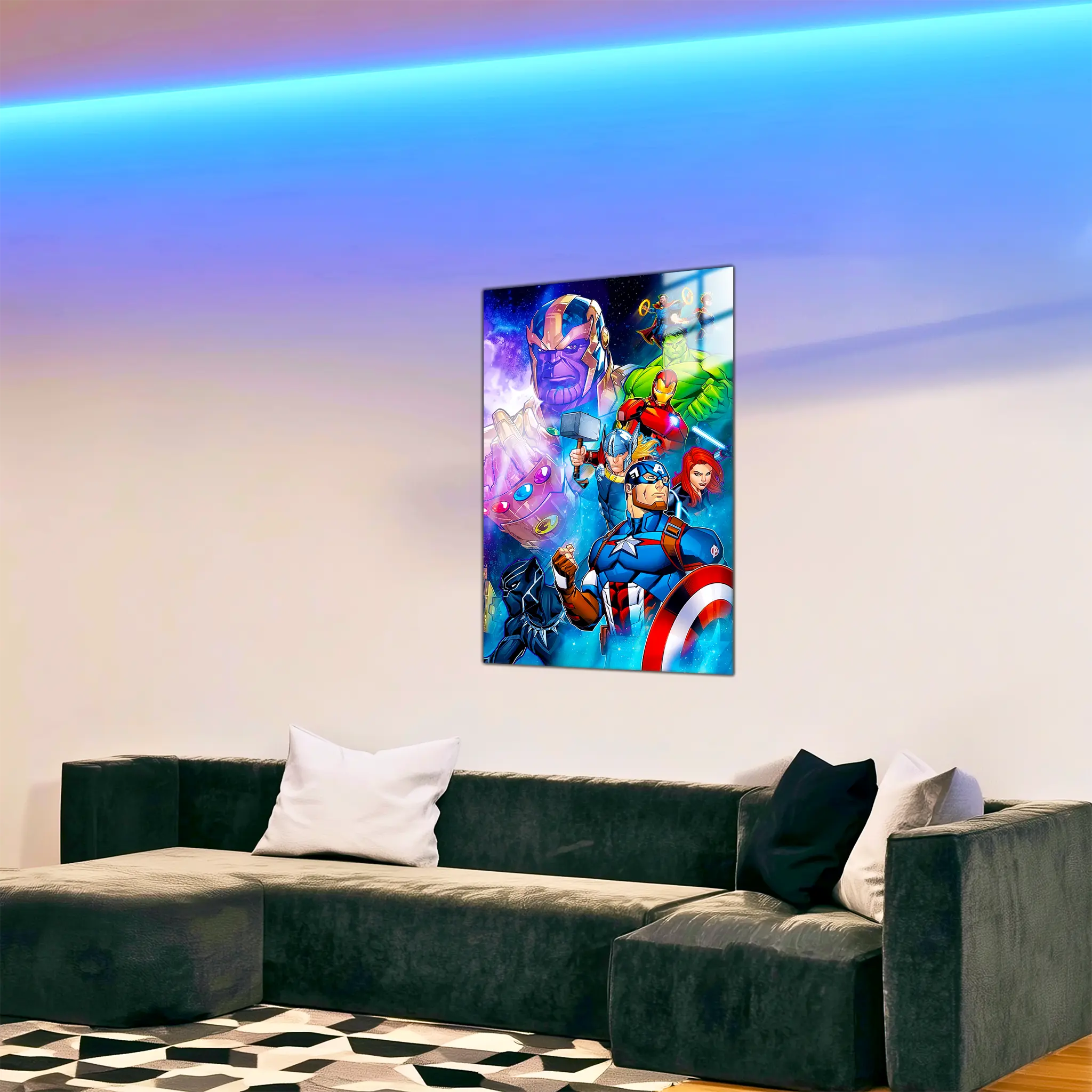 tableau-avengers-heros-dans-le-salon | DreamWay
