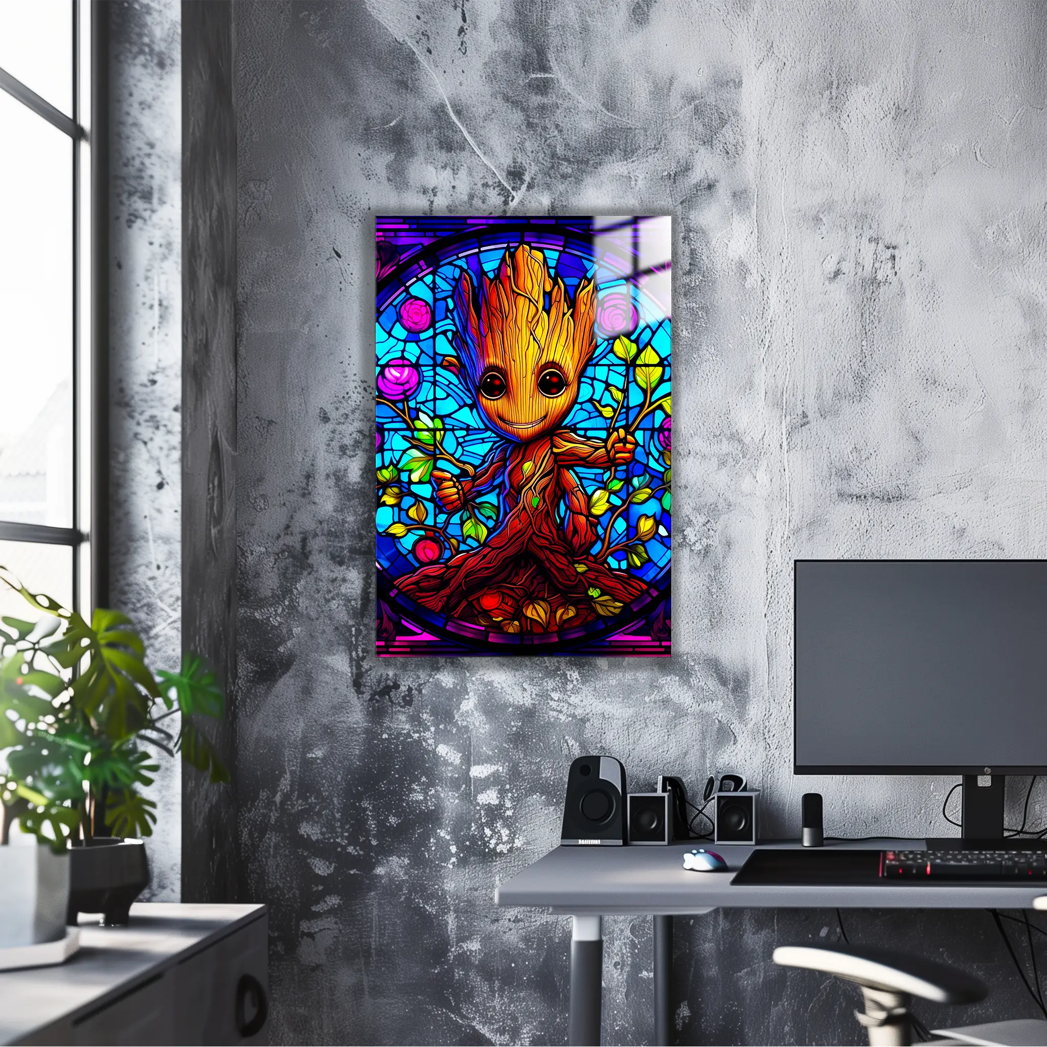 tableau-bebe-groot-vitrail | DreamWay