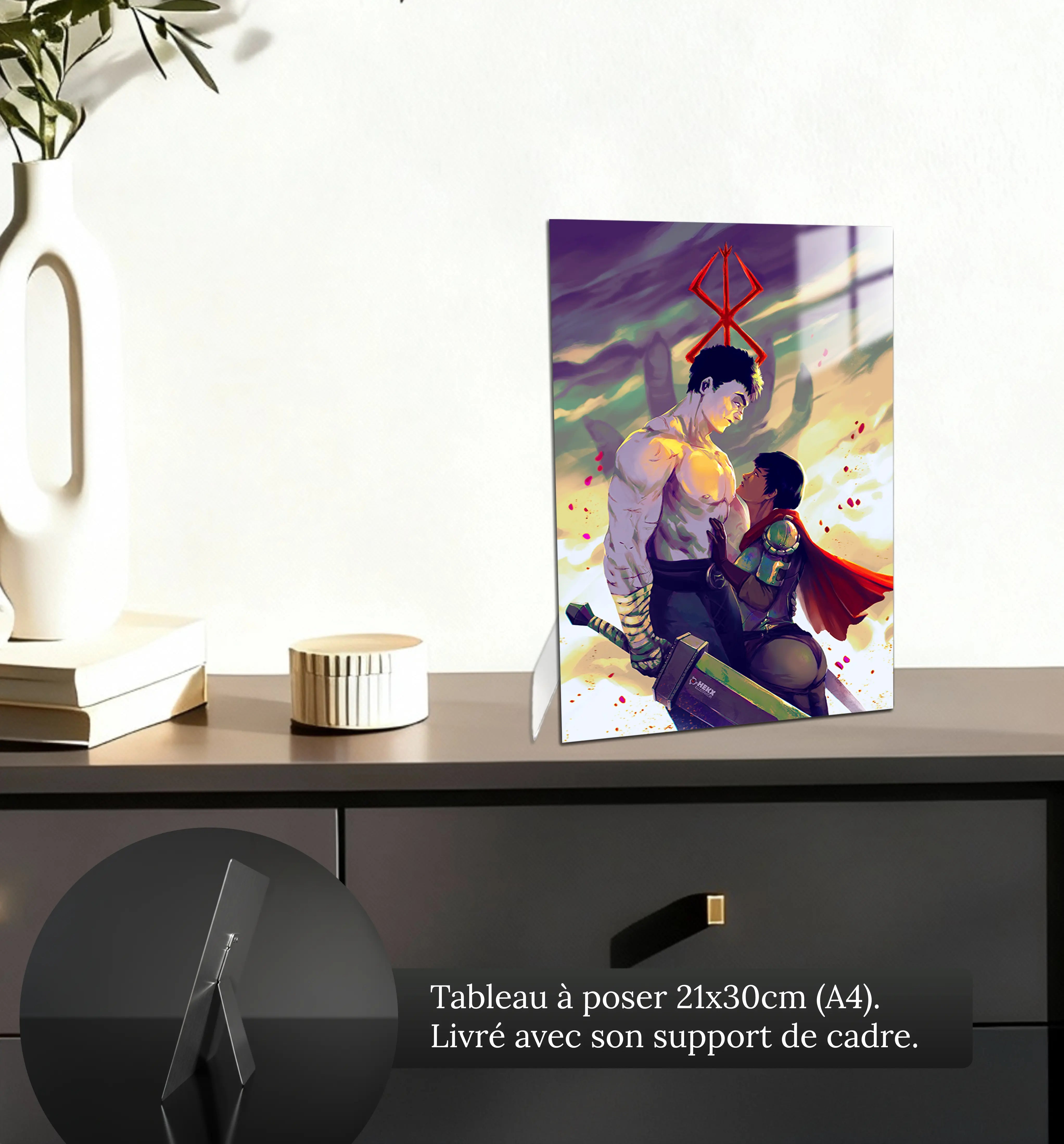 tableau-berserk-guts-et-casca-petit-format-a-poser-sur-meuble | DreamWay