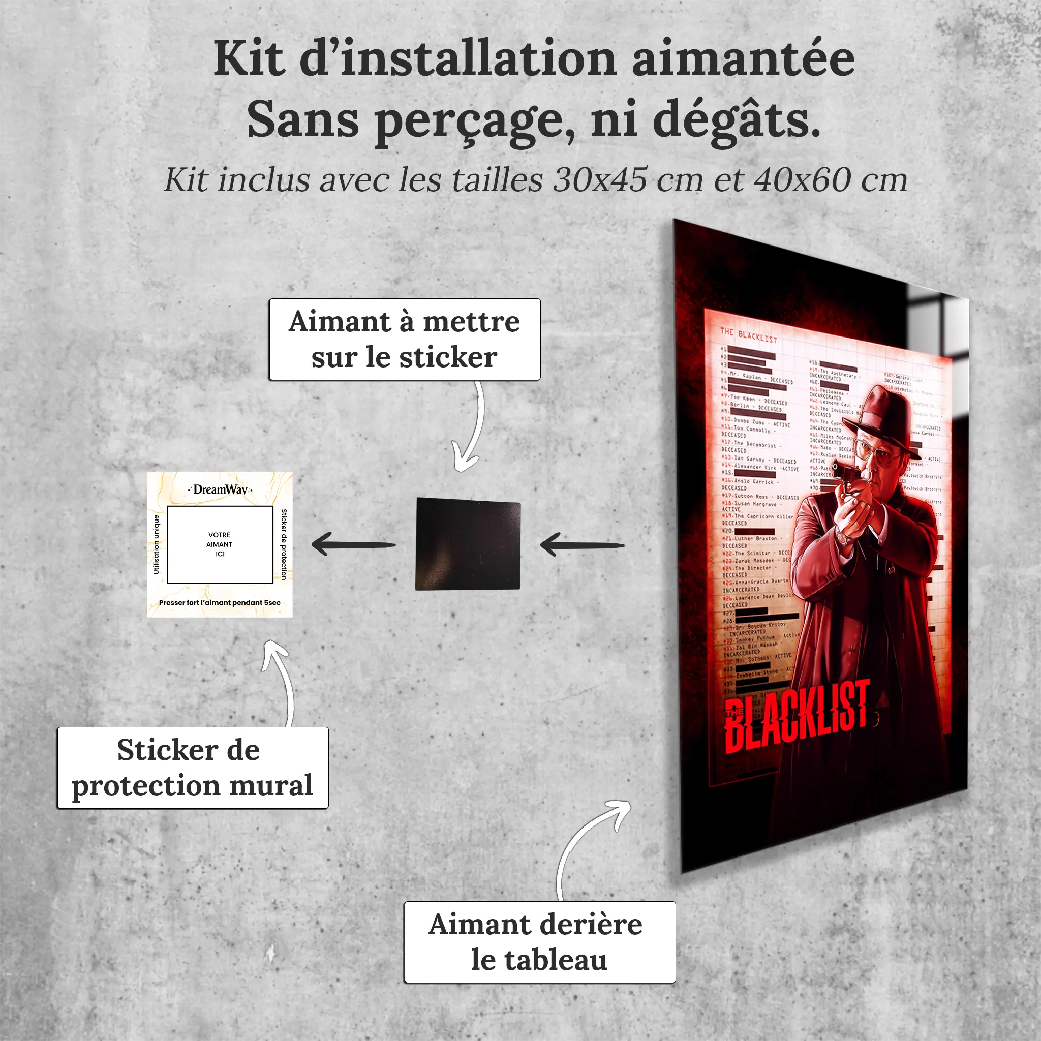tableau-blacklist-la-liste-avec-installation-aimantee | DreamWay