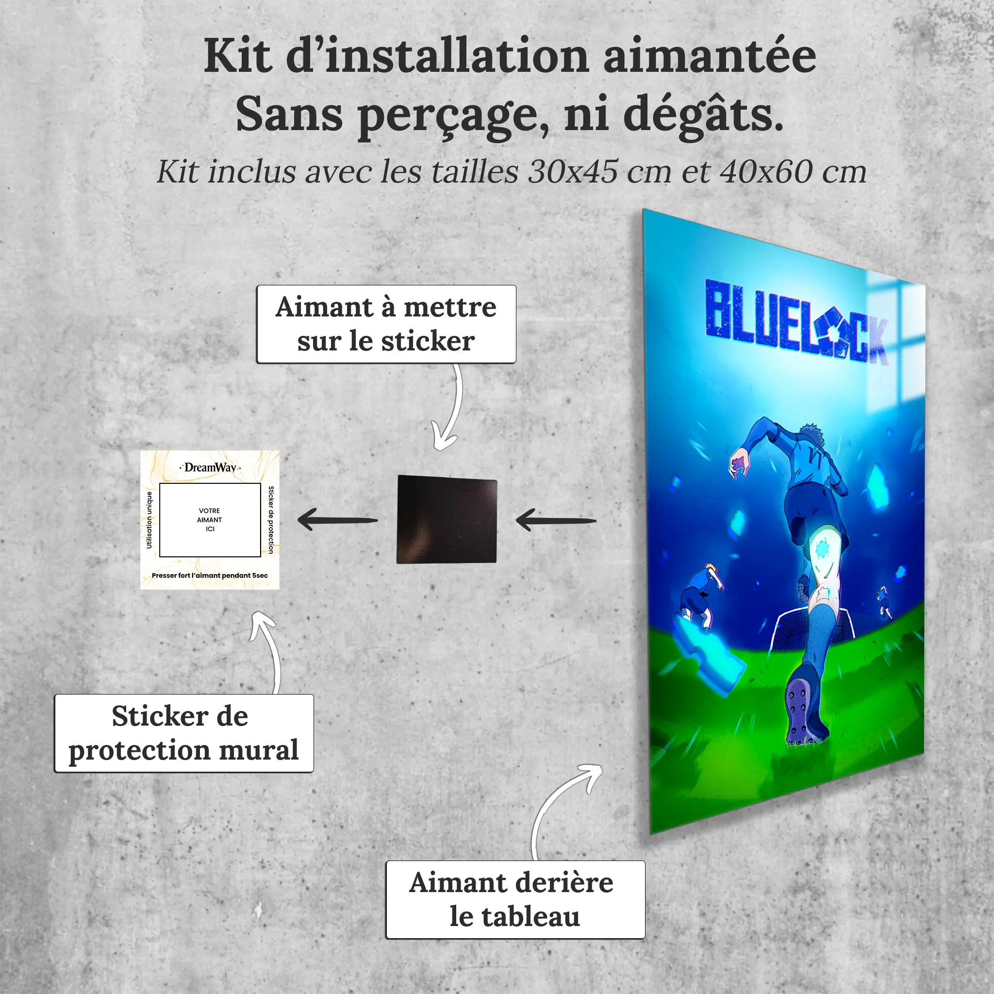 tableau-bluelock-avec-installation-aimantee | DreamWay