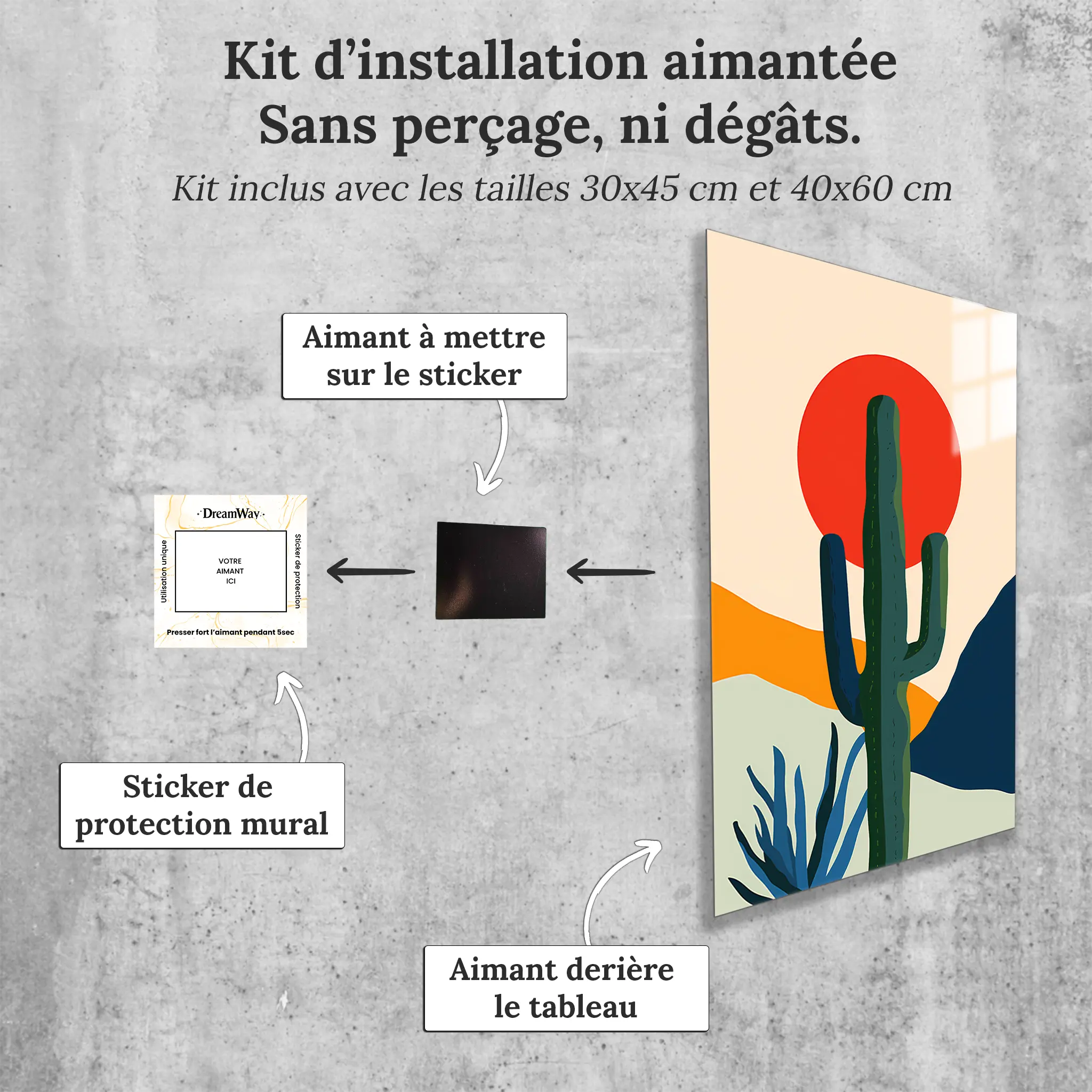 tableau-boheme-cactus-avec-installation-aimantee | DreamWay