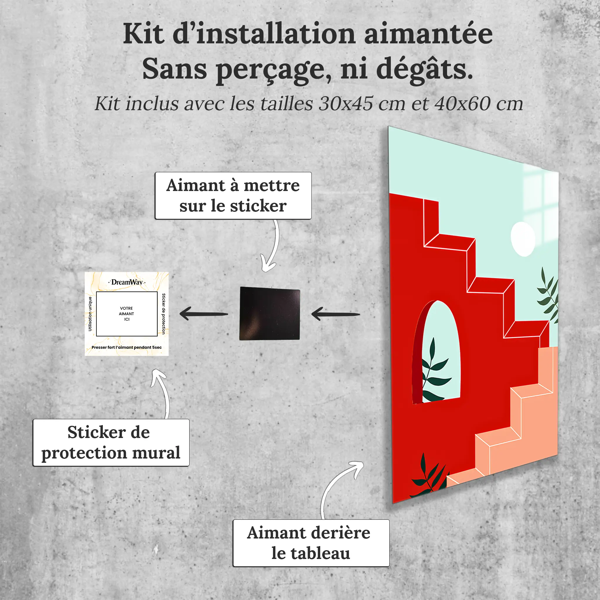 tableau-boheme-chambre-avec-installation-aimantee | DreamWay