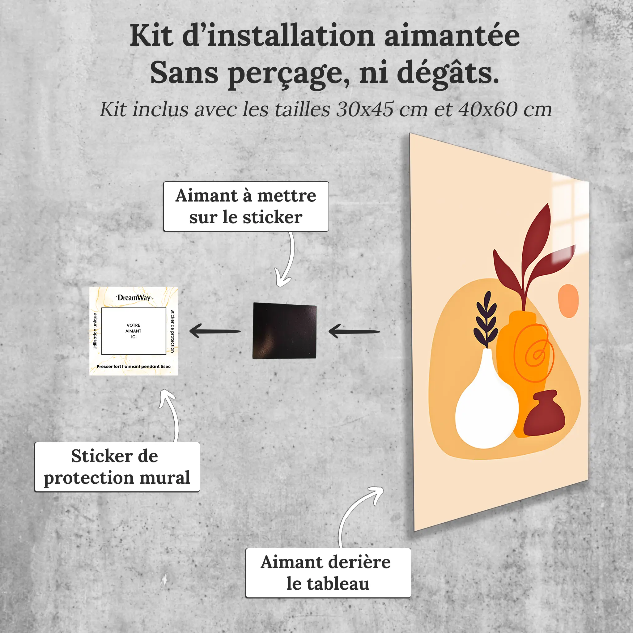 tableau-boheme-chic-avec-installation-aimantee | DreamWay