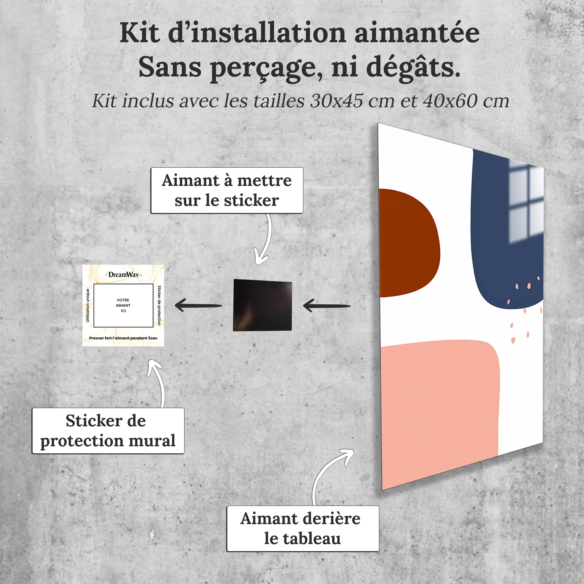 tableau-boheme-chic-colore-avec-installation-aimantee | DreamWay