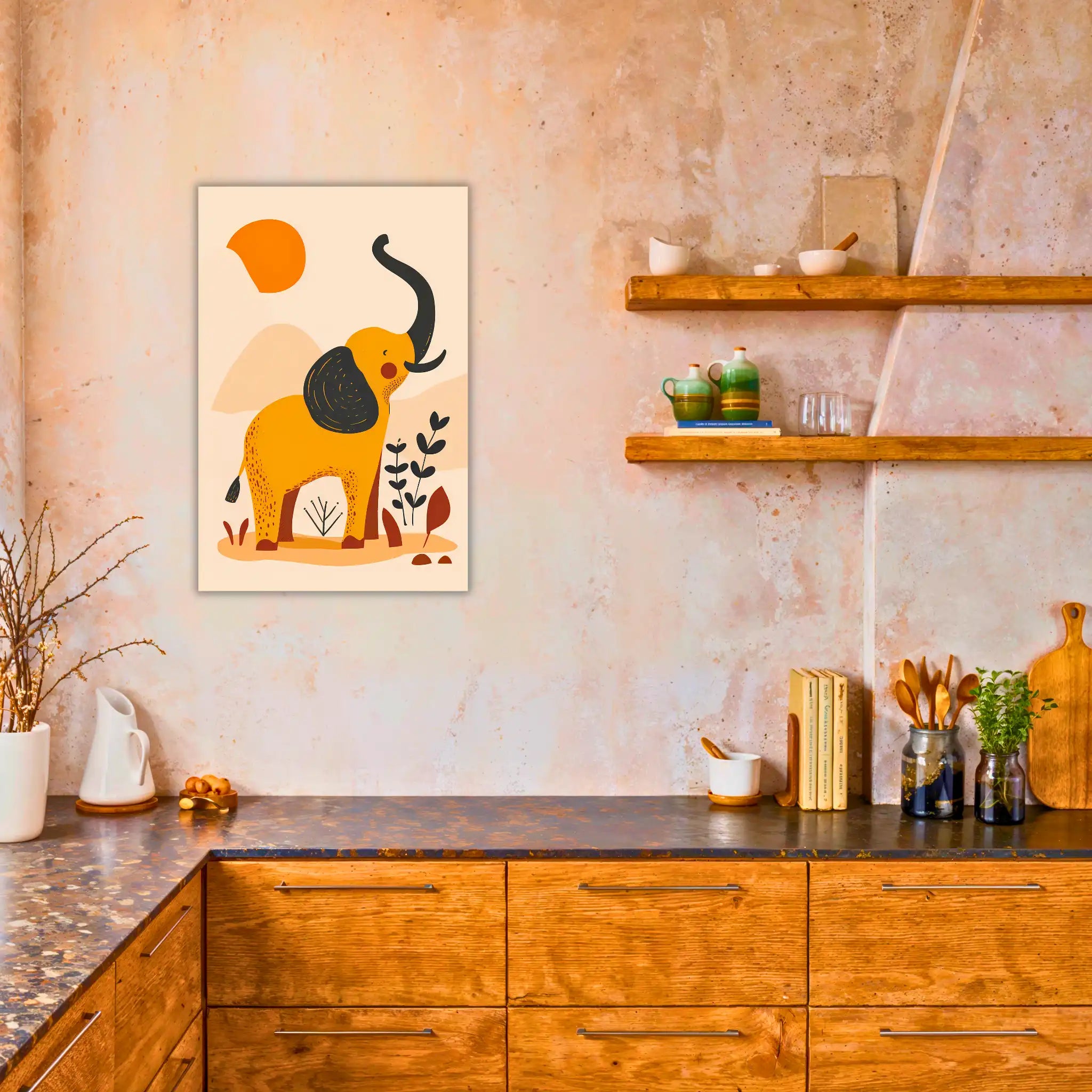 tableau-boheme-enfant-elephant-dans-la-cuisine | DreamWay
