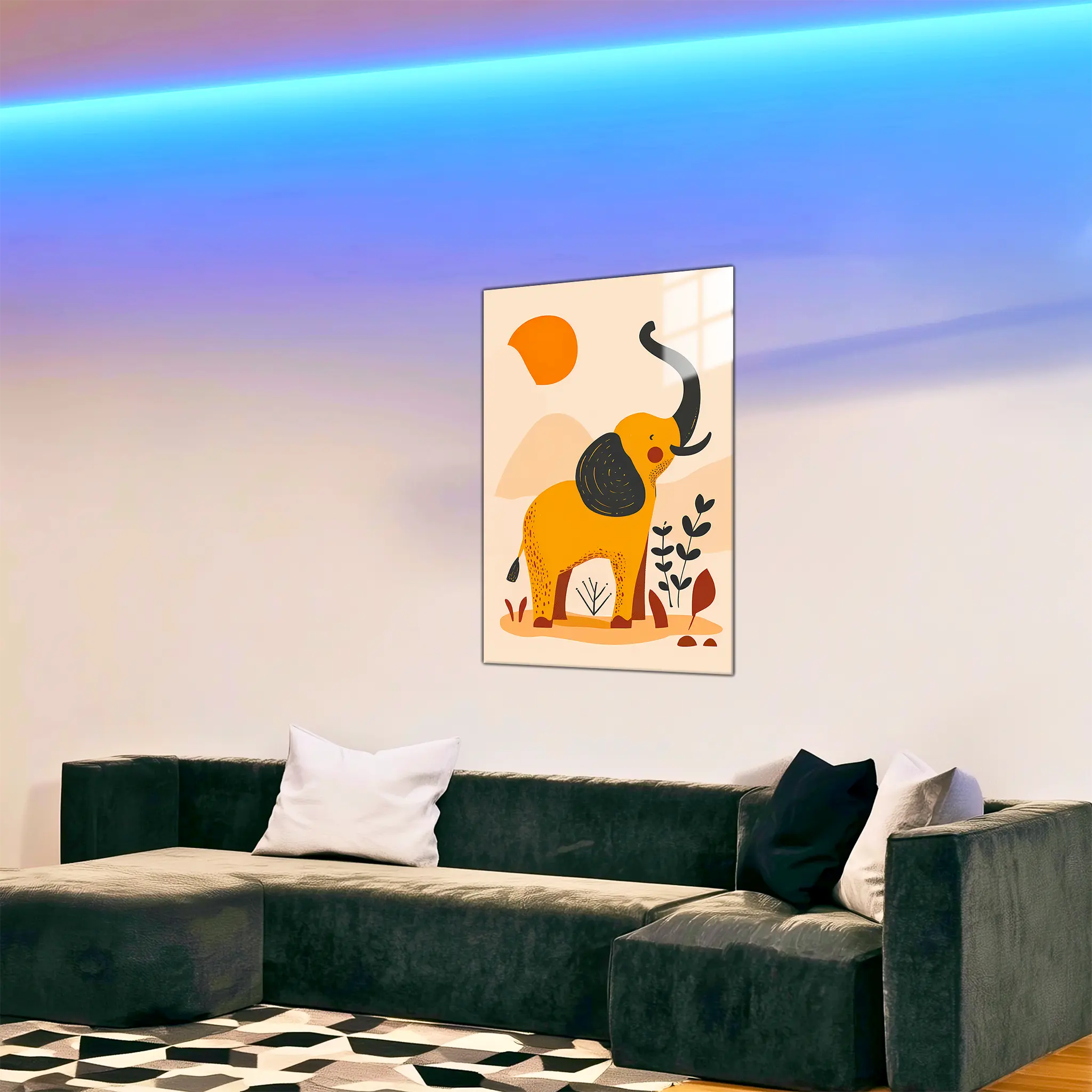 tableau-boheme-enfant-elephant-dans-le-salon | DreamWay