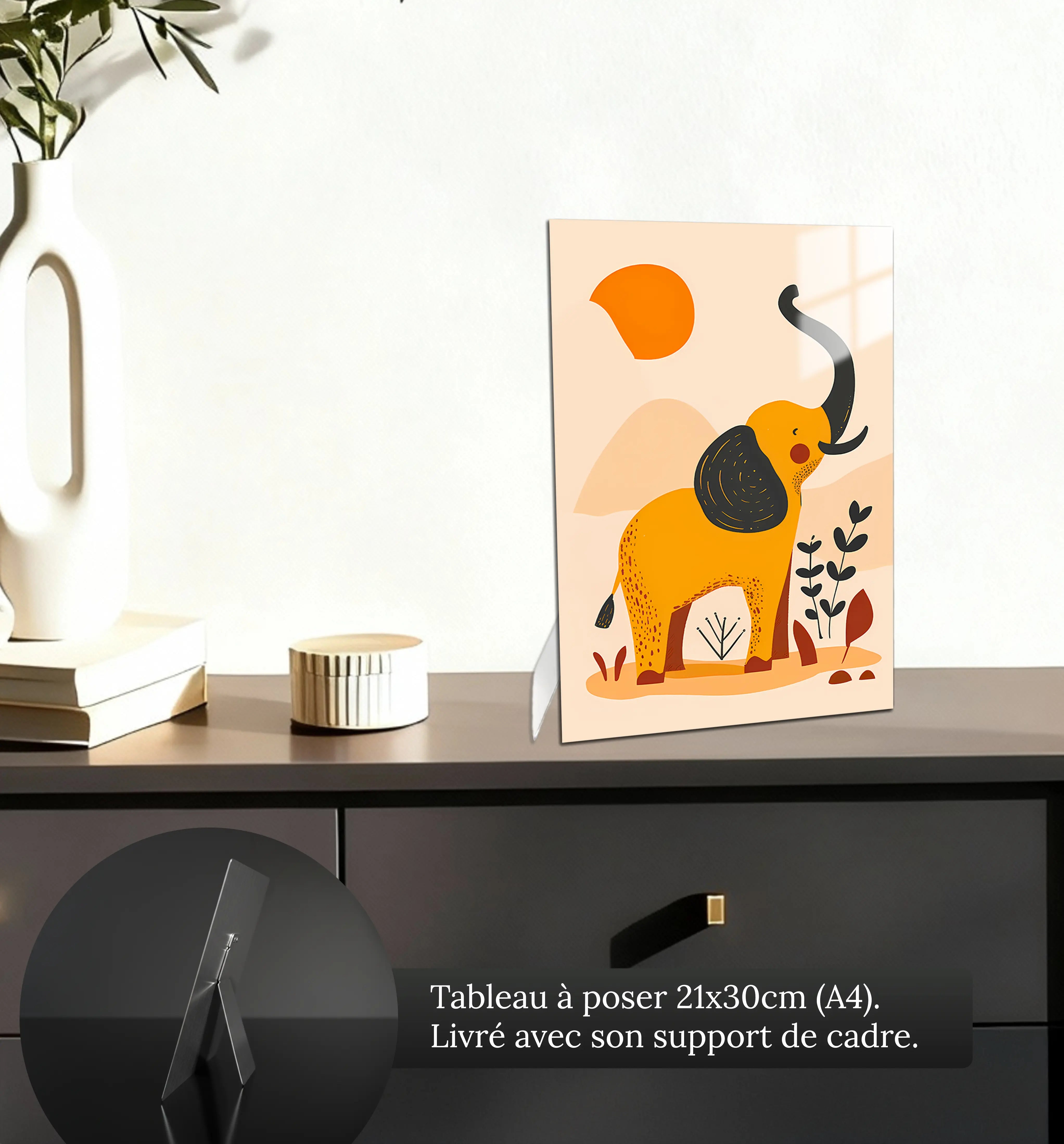 tableau-boheme-enfant-elephant-petit-format-a-poser-sur-meuble | DreamWay