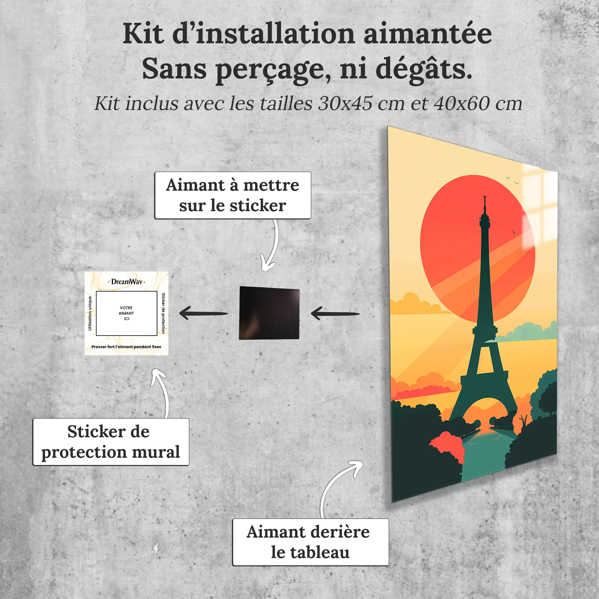 tableau-boheme-paris-avec-installation-aimantee | DreamWay