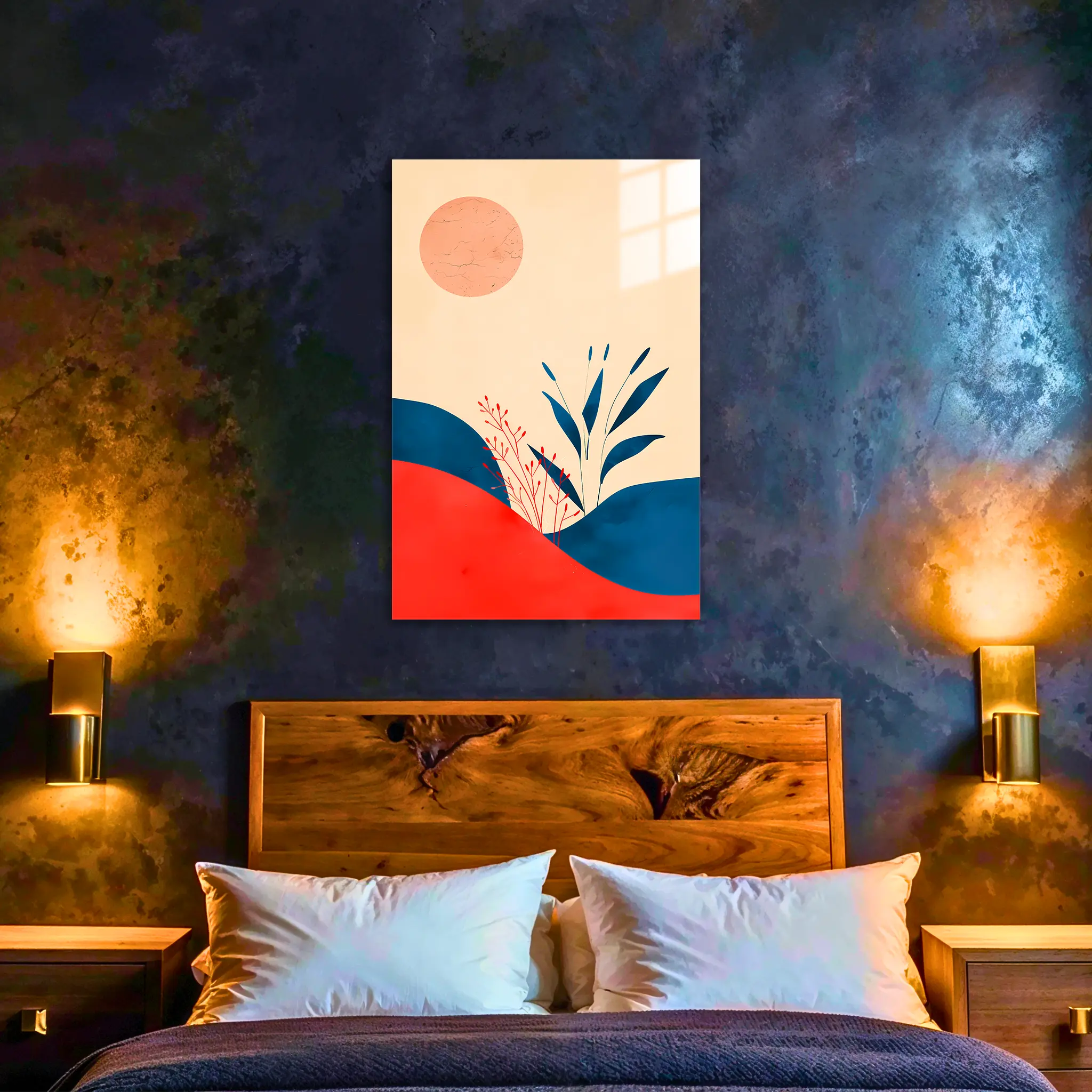 tableau-bohemebleu-rouge-dans-la-chambre | DreamWay