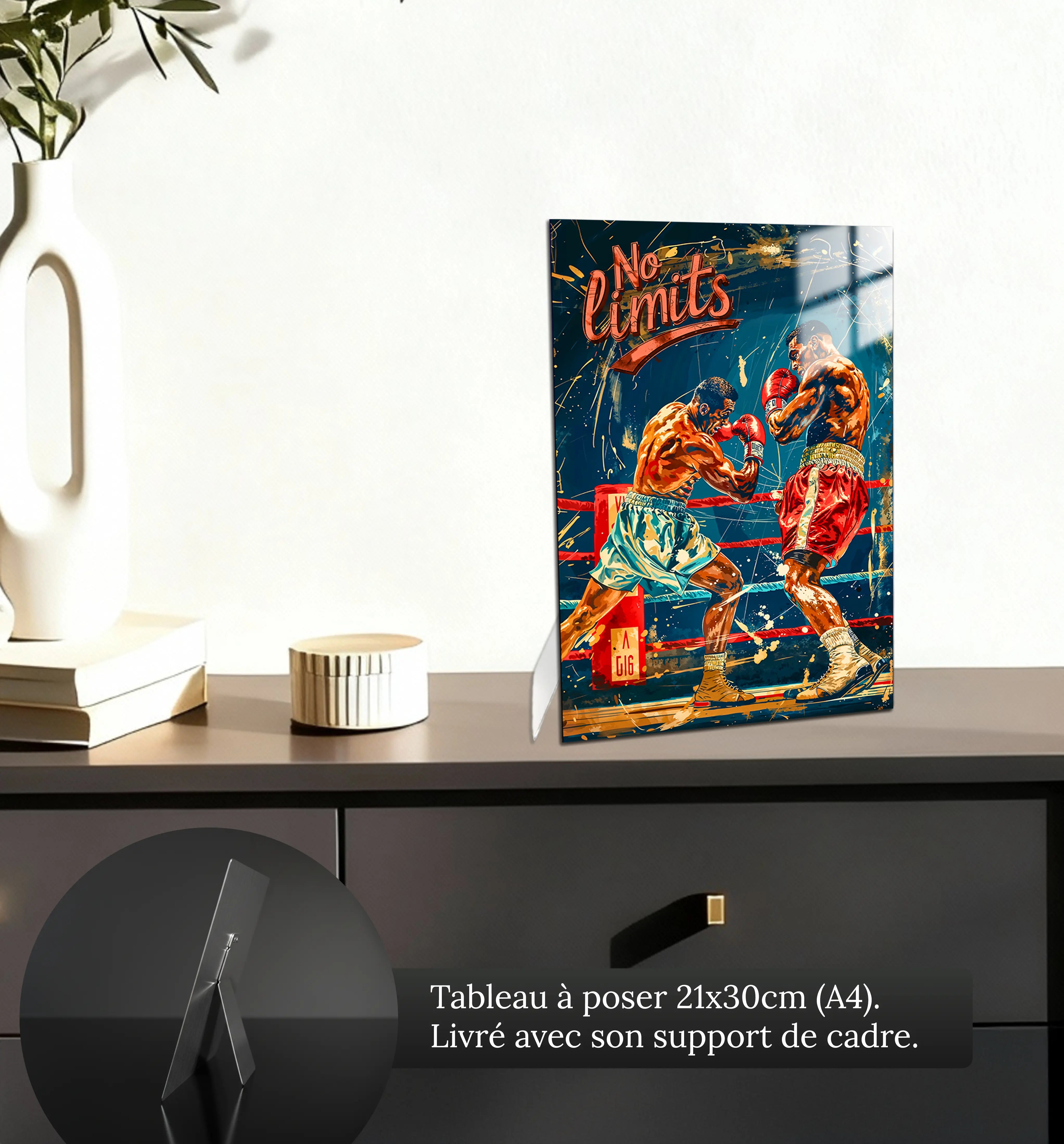 tableau-boxe-vintage-petit-format-a-poser-sur-meuble | DreamWay