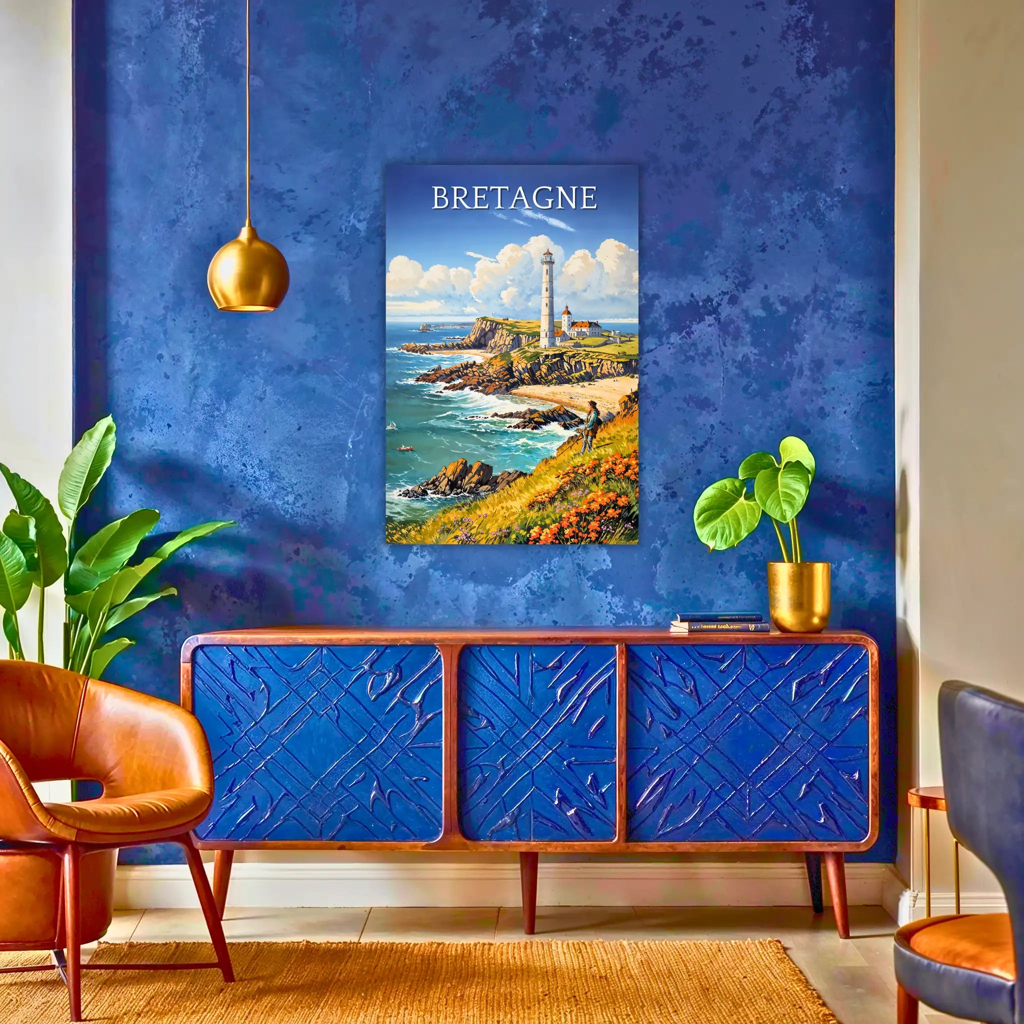 tableau-bretagne-vintage-au-dessus-du-buffet | DreamWay