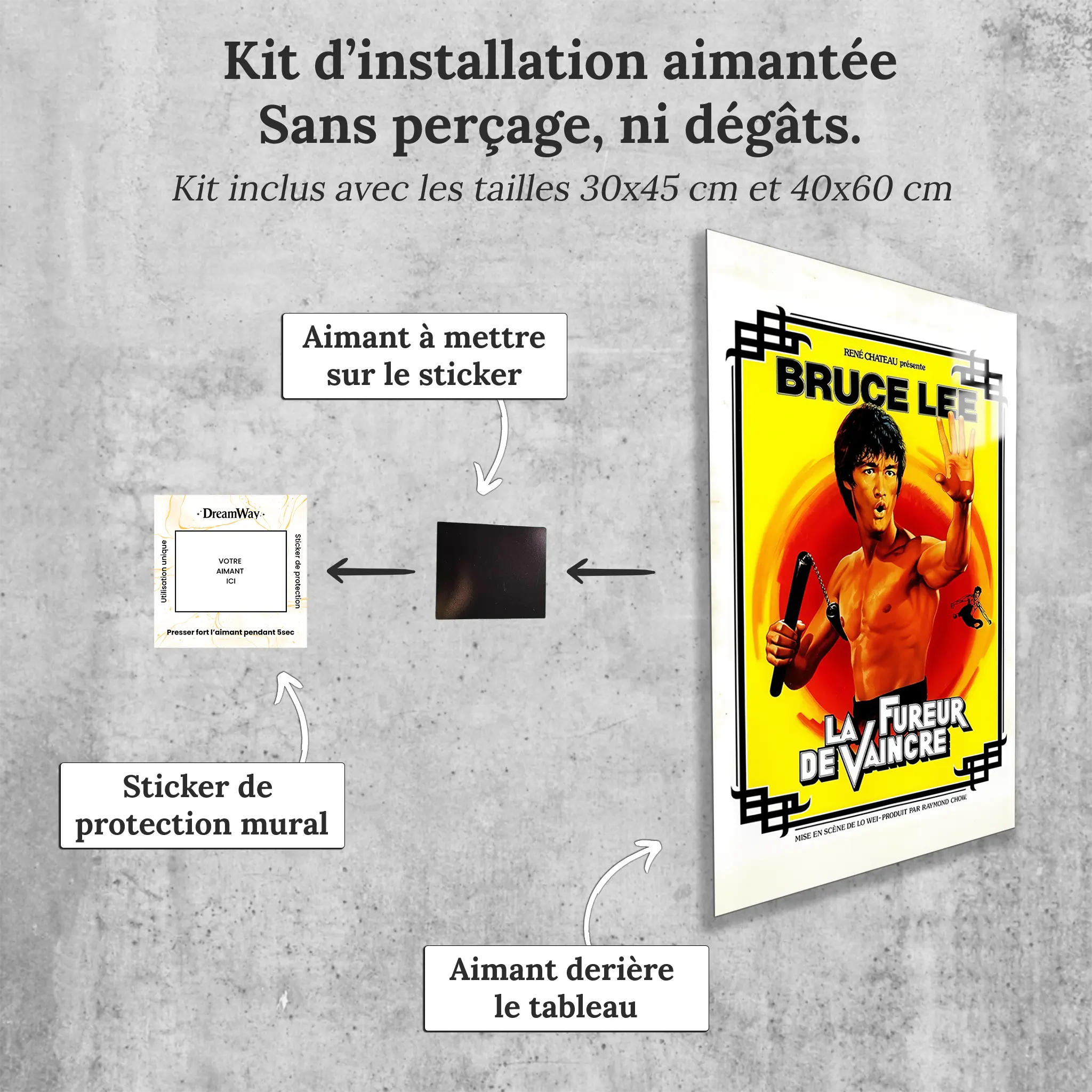 Tableau Bruce Lee Affiche