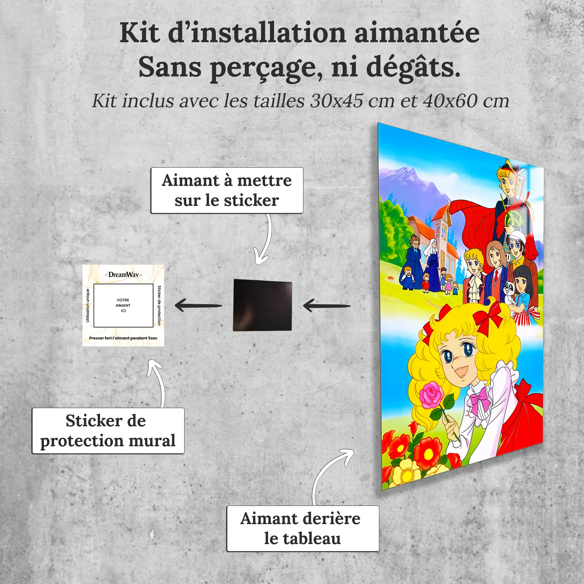 tableau-candy-candy-nature-avec-installation-aimantee | DreamWay