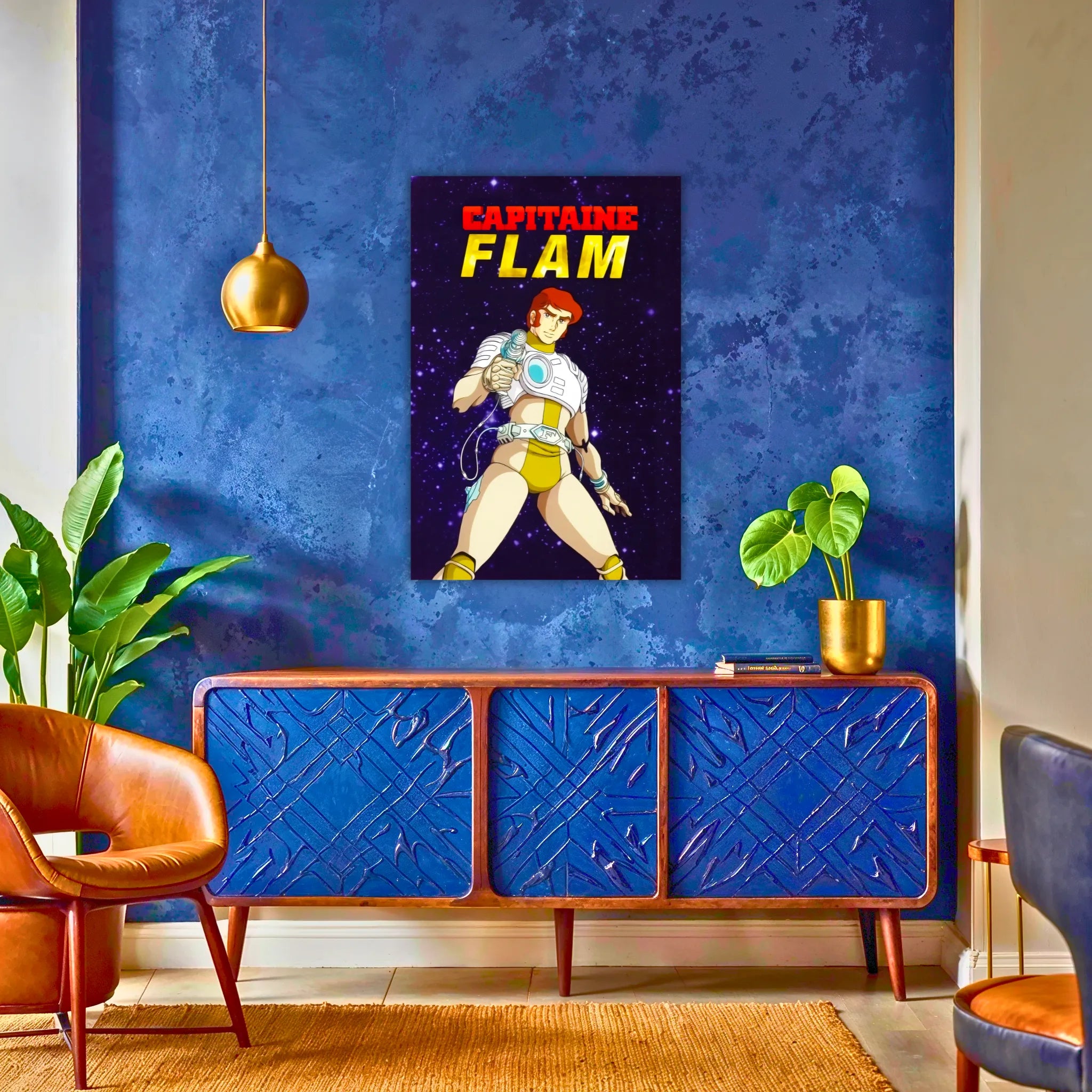 tableau-capitaine-flam-affiche-au-dessus-du-buffet | DreamWay