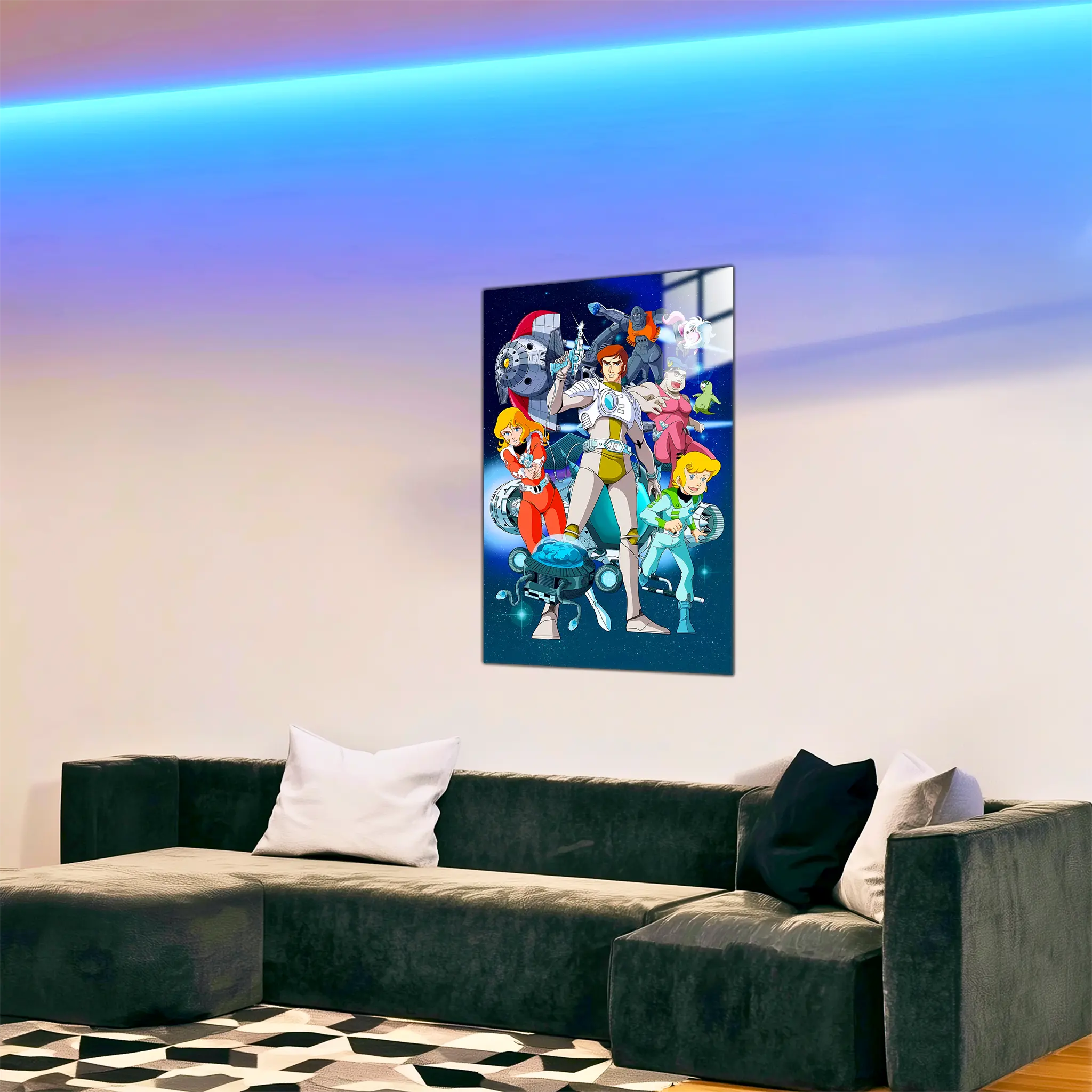 tableau-capitaine-flam-et-son-equipe-dans-le-salon | DreamWay