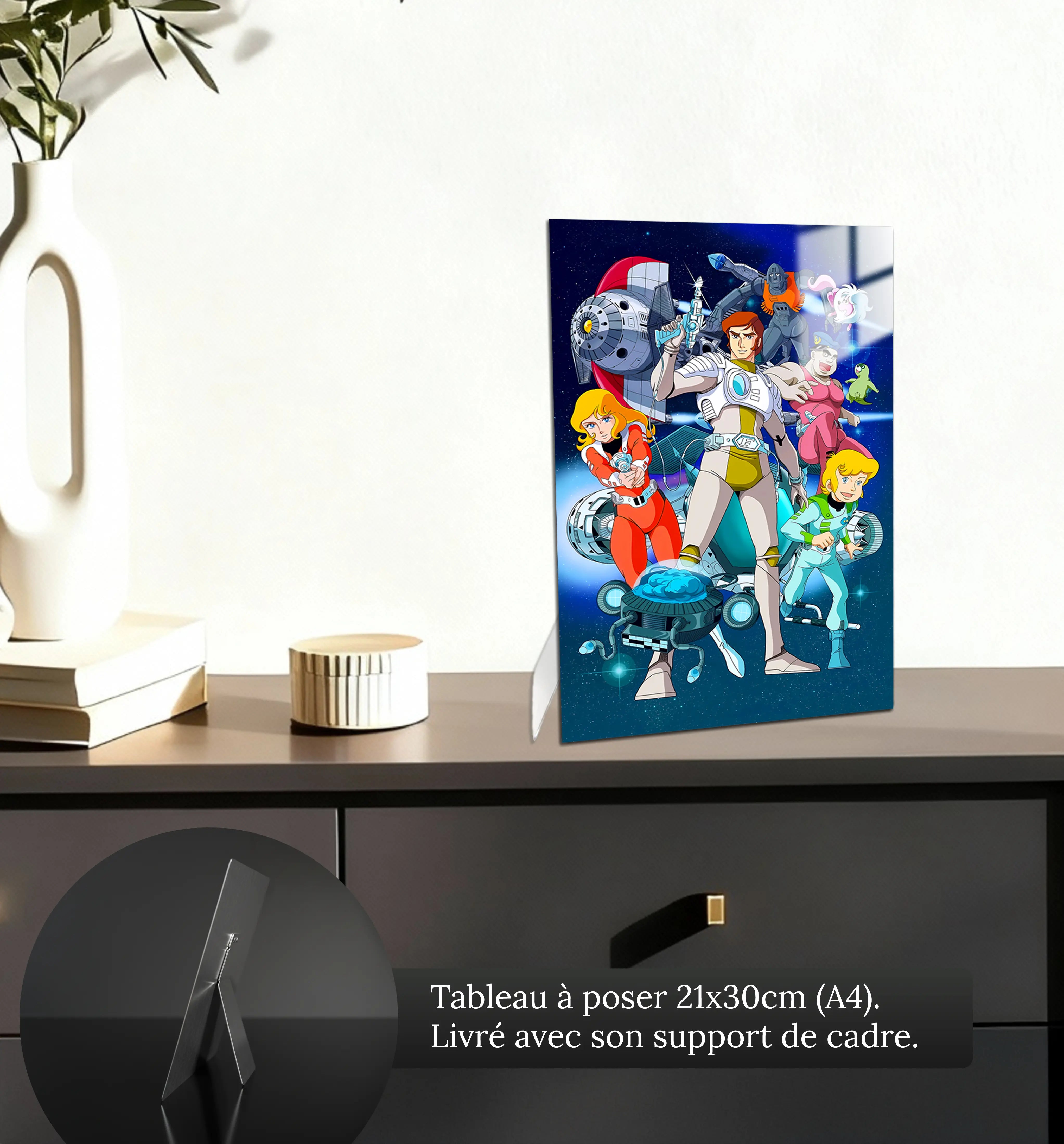 tableau-capitaine-flam-et-son-equipe-petit-format-a-poser-sur-meuble | DreamWay
