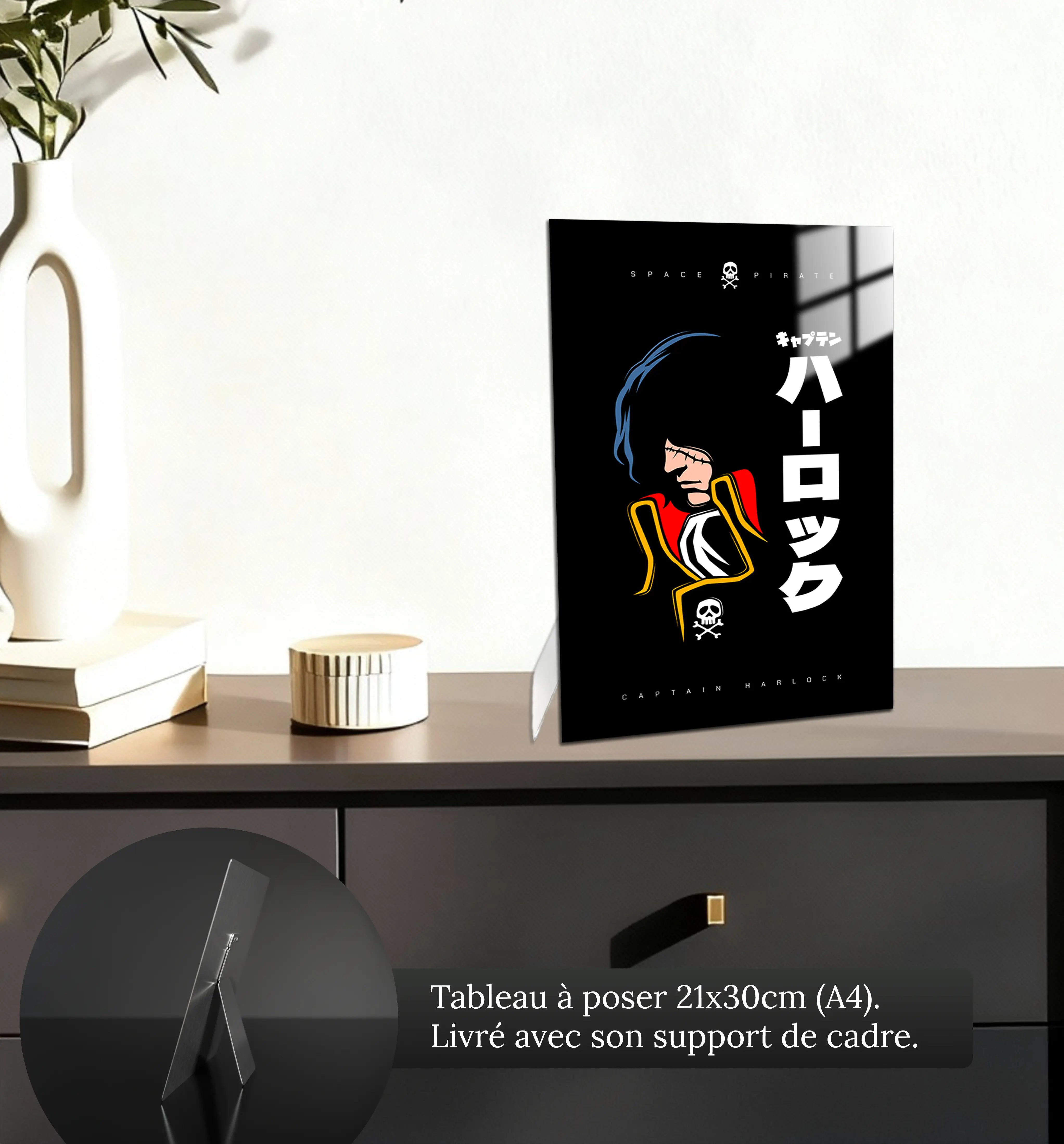 tableau-capitaine-harlock-albator-petit-format-a-poser-sur-meuble | DreamWay