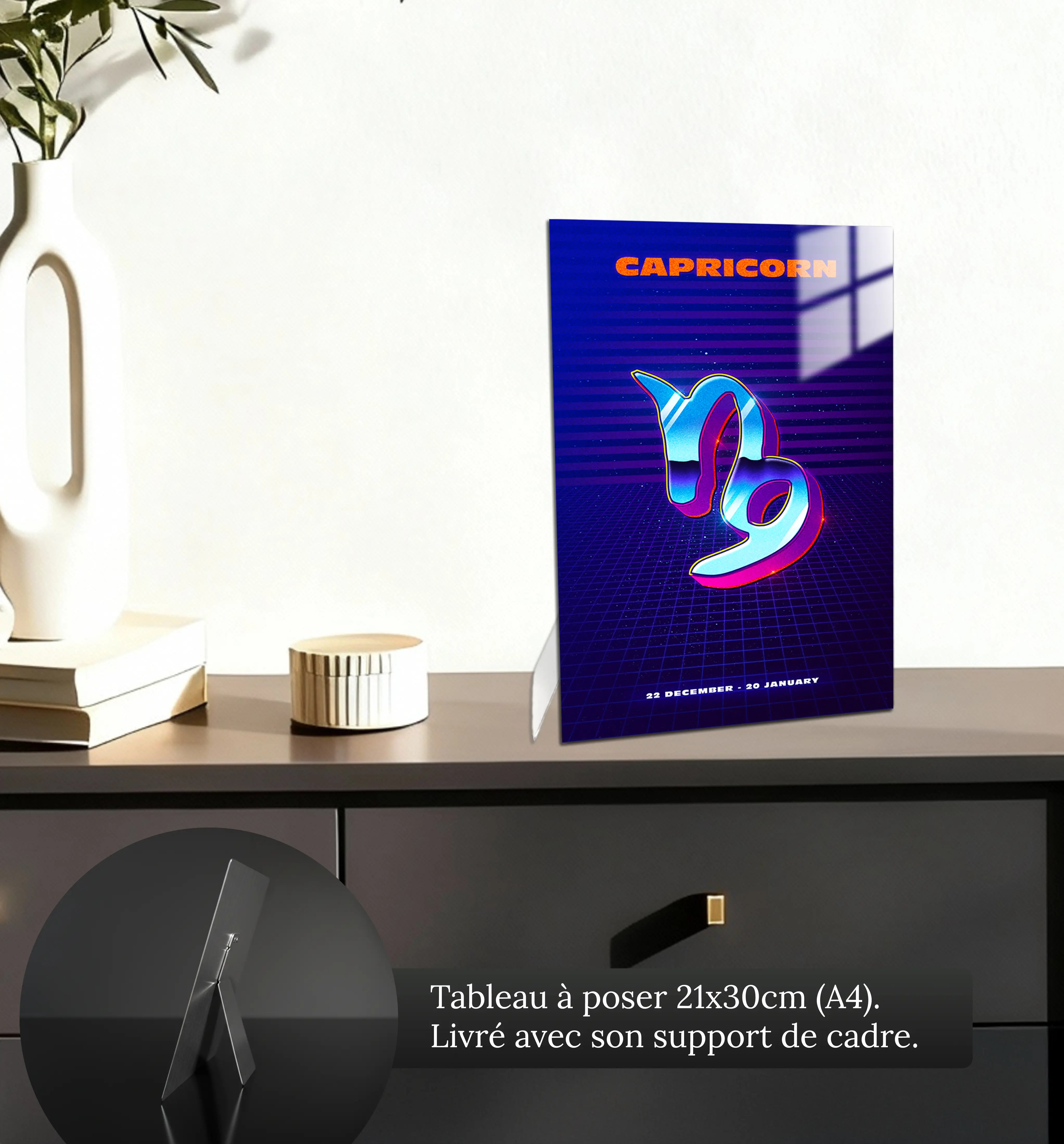 tableau-capricorne-retro-petit-format-a-poser-sur-meuble | DreamWay