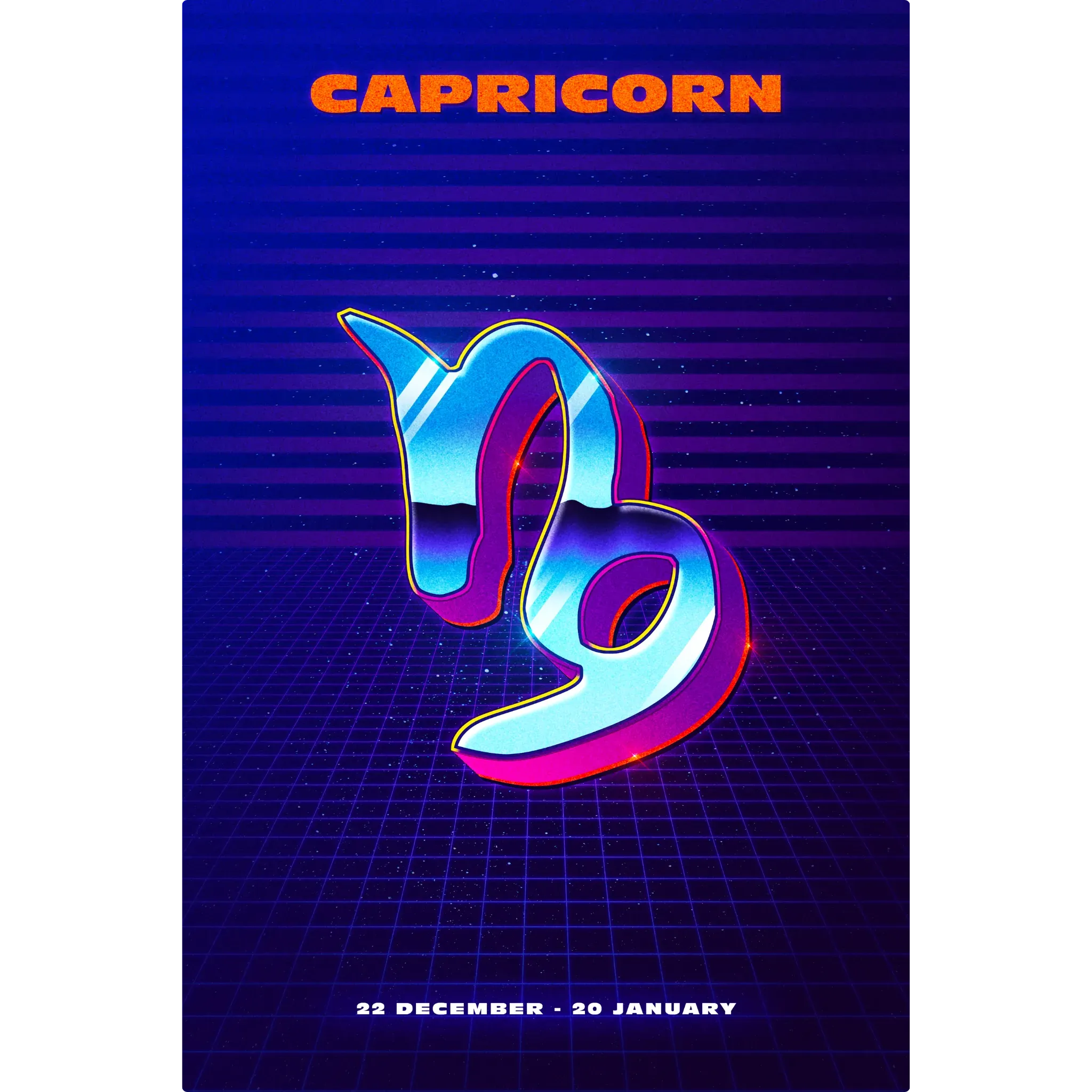 Tableau Capricorne Rétro