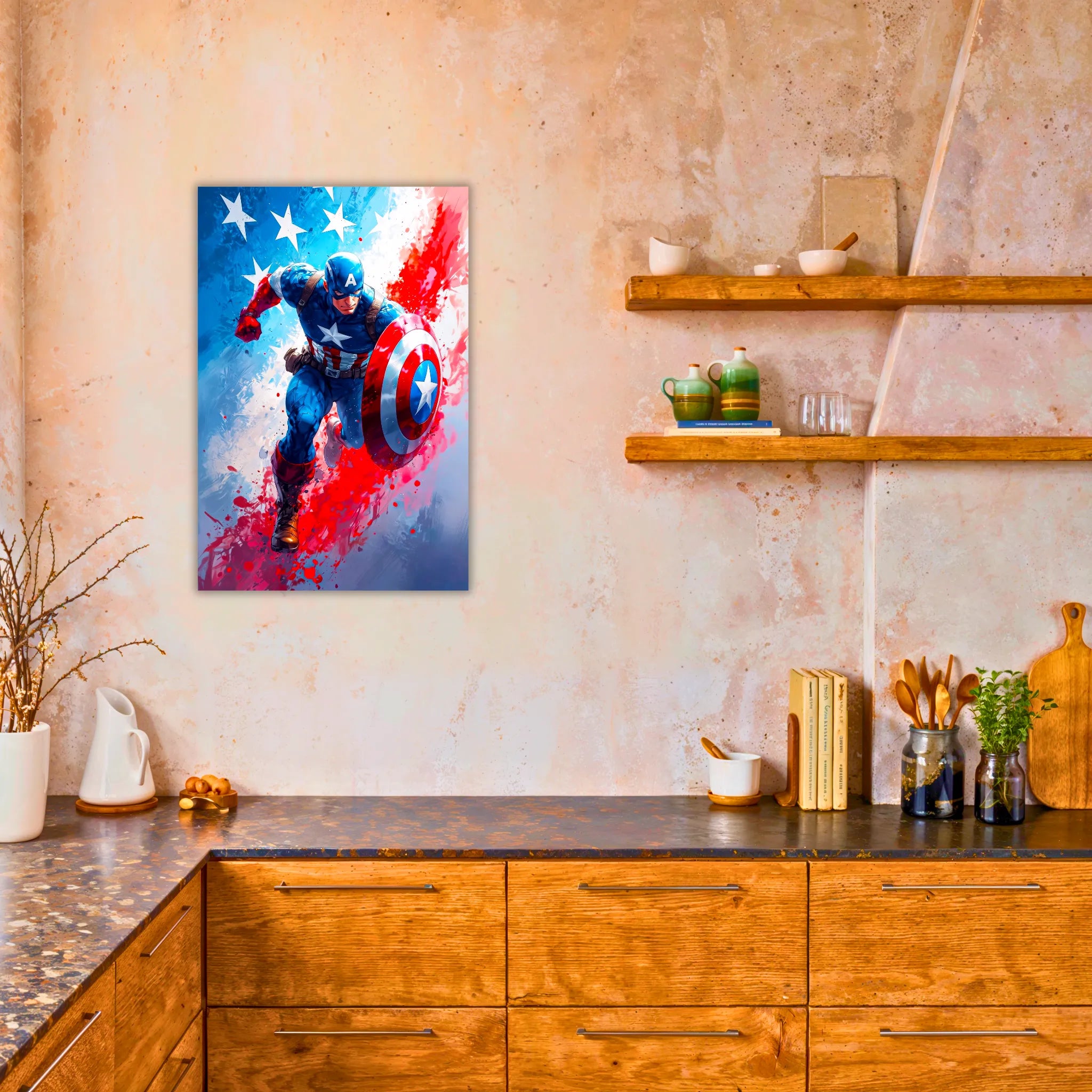 Tableau Captain America Coloré