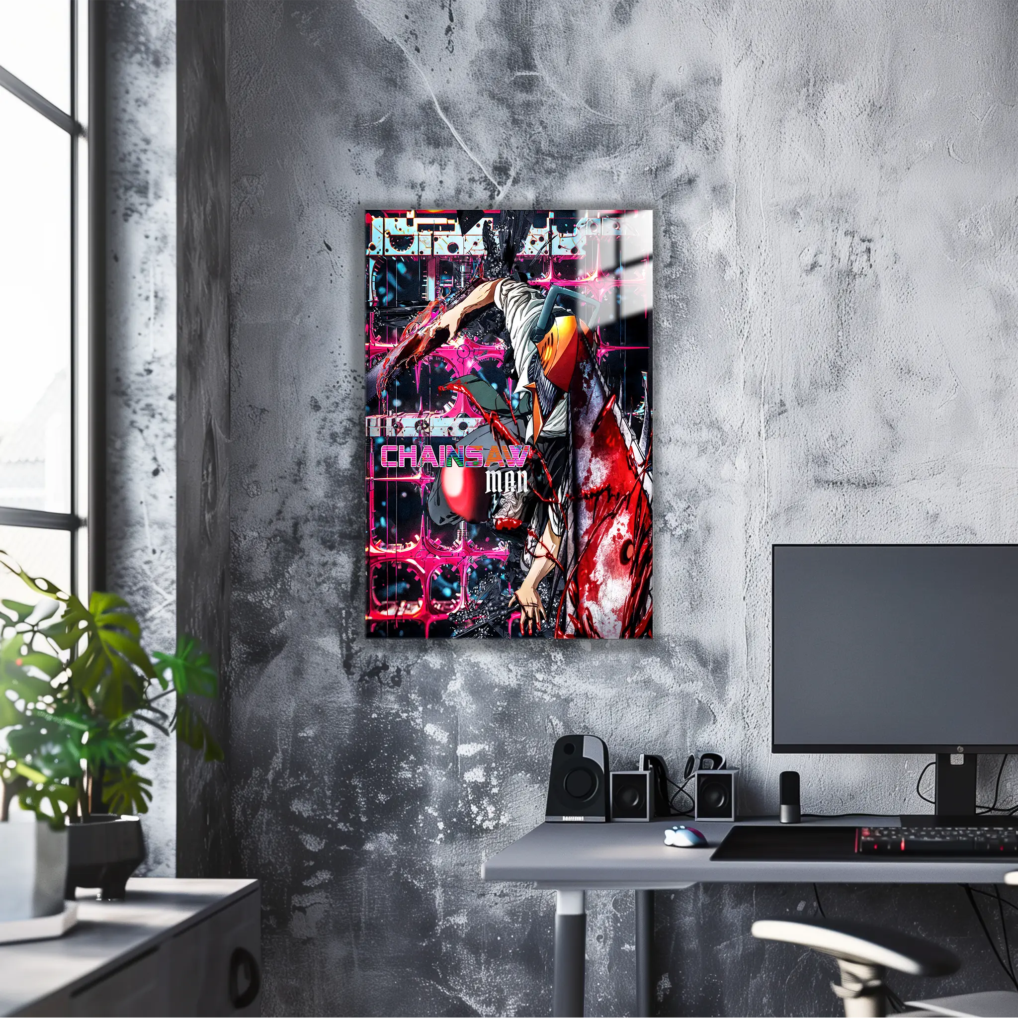 tableau-chainsaw-man-denji-brutalism-dans-le-bureau | DreamWay