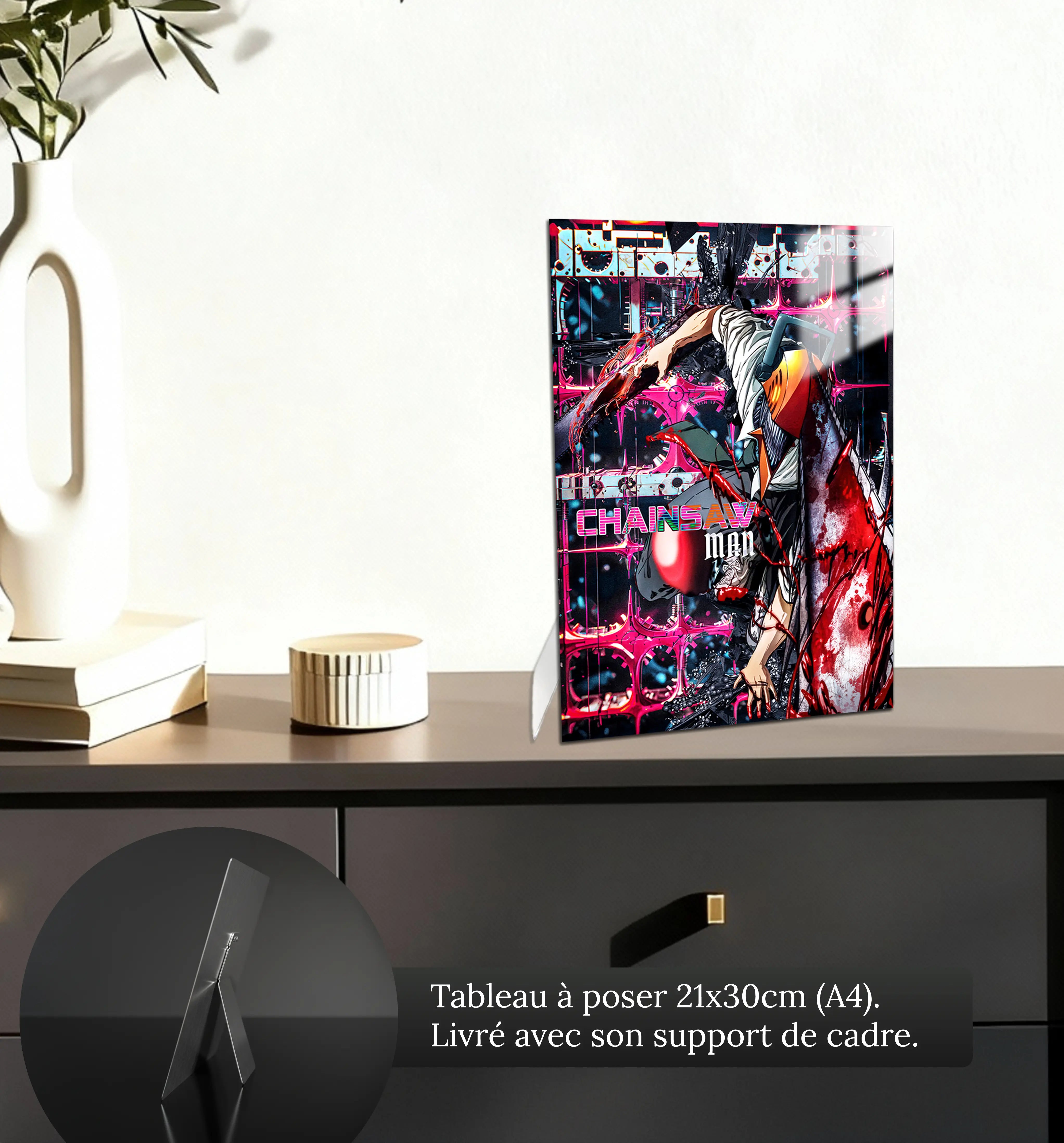 tableau-chainsaw-man-denji-brutalism-petit-format-a-poser-sur-meuble | DreamWay