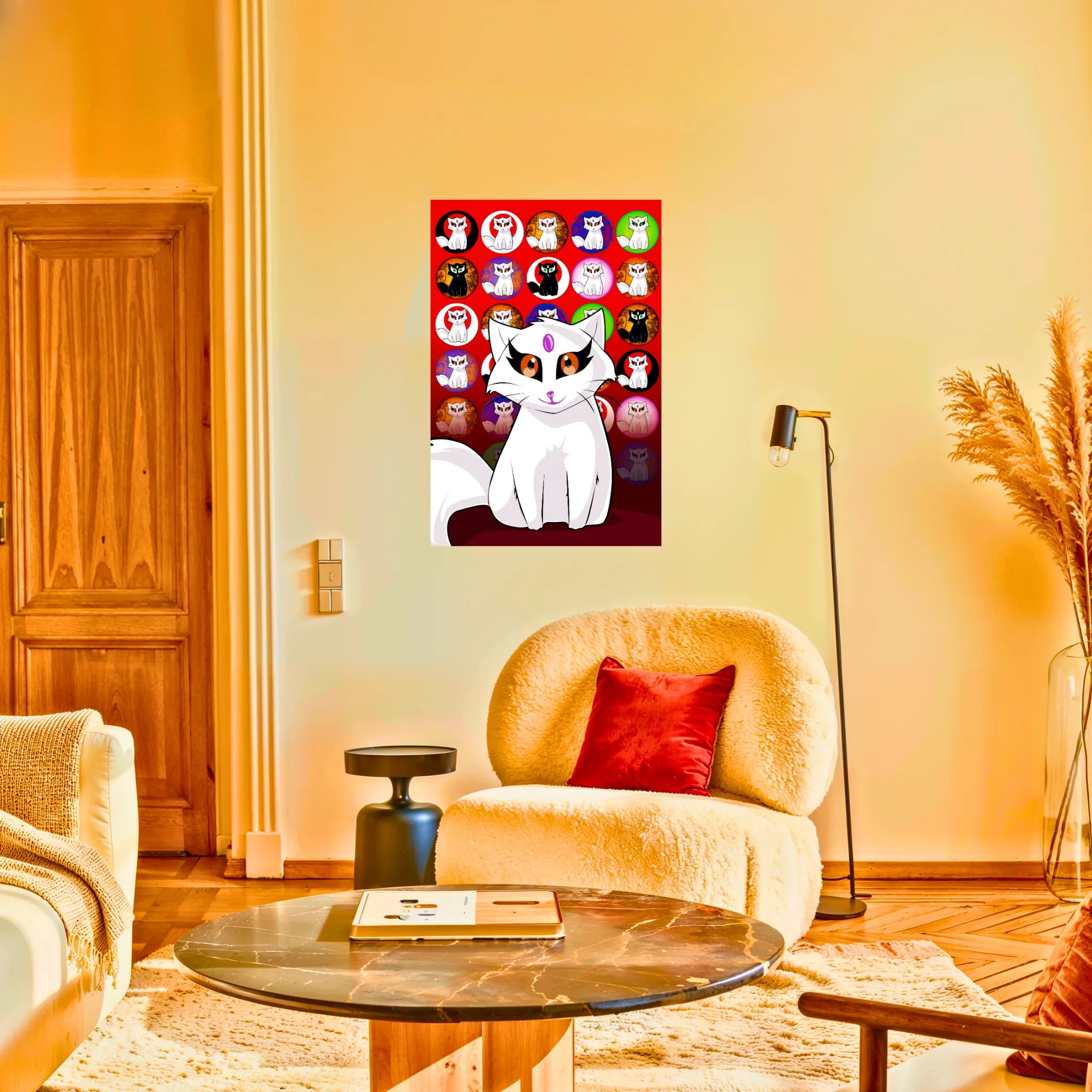 tableau-chat-manga-au-salon | DreamWay