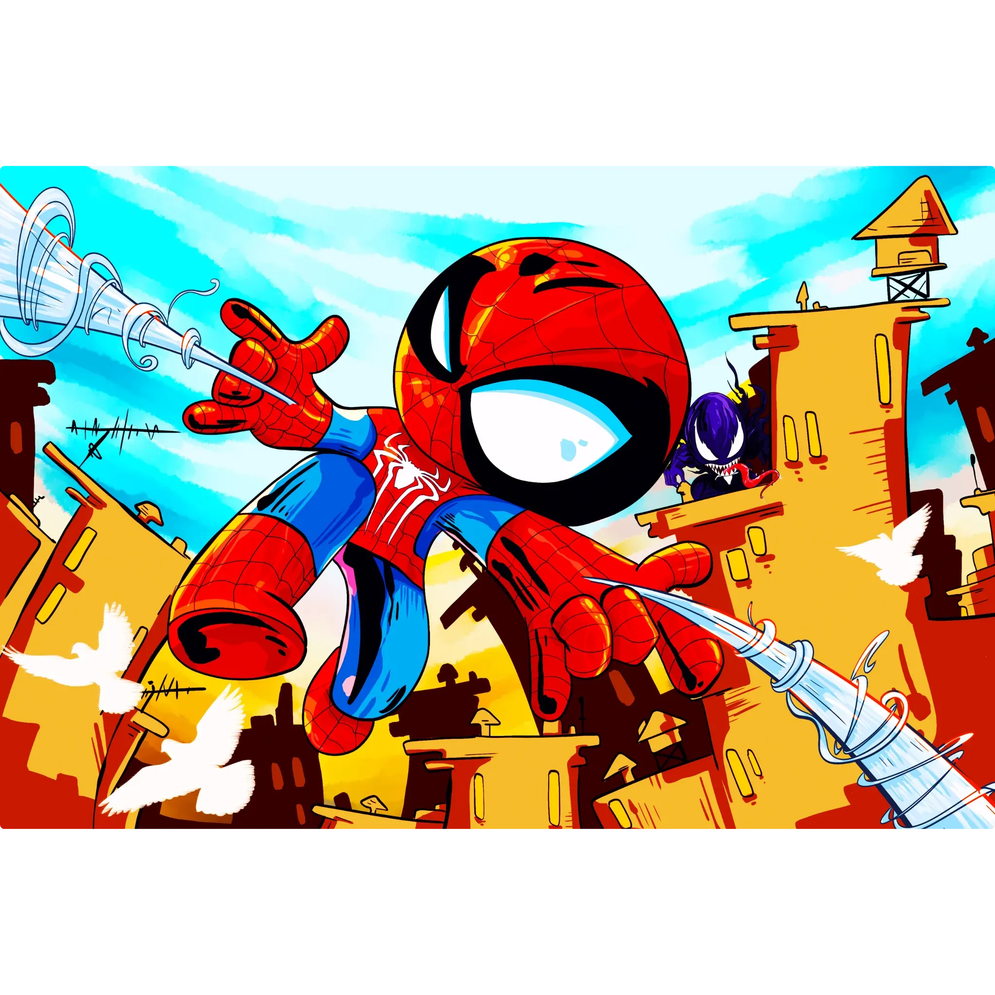 Tableau Chibi Spiderman Matama