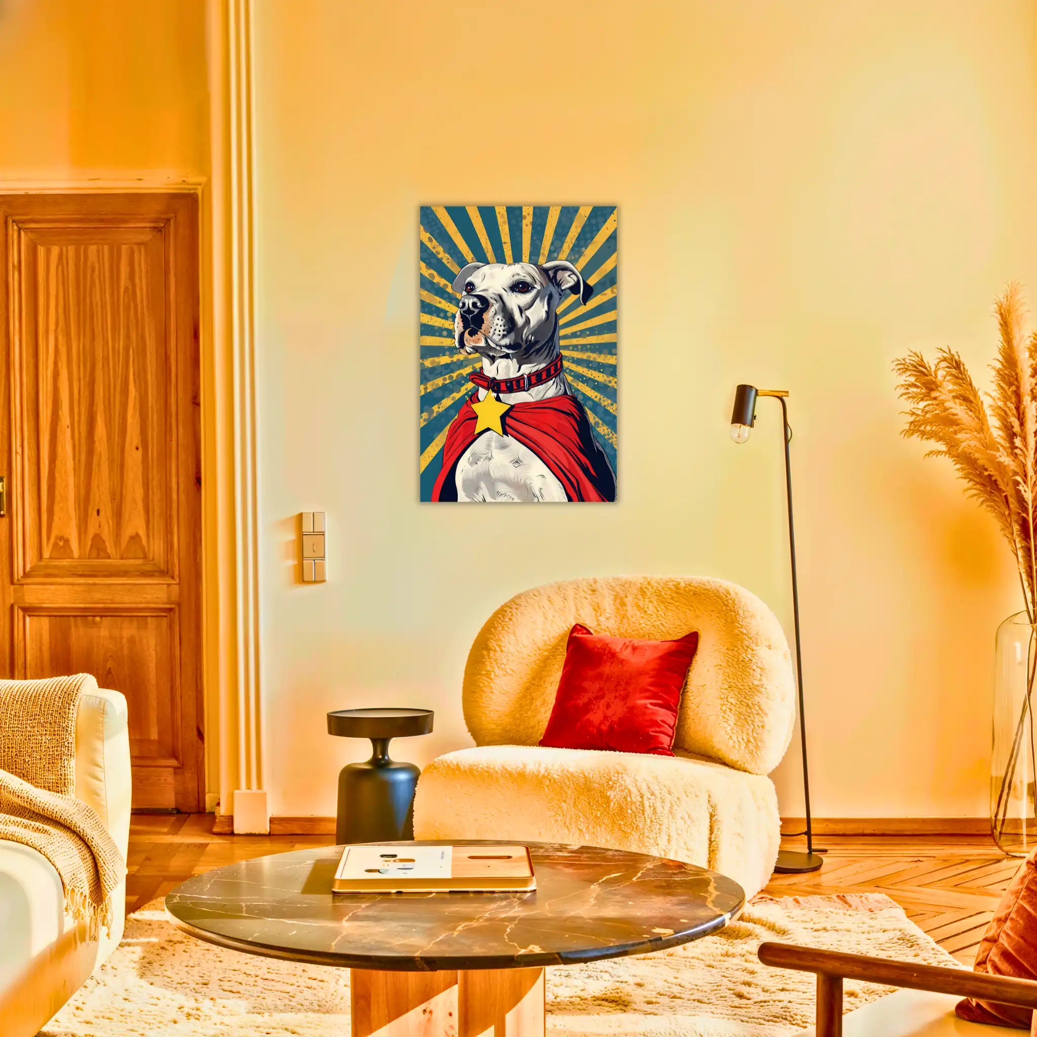 tableau-chien-pop-art-au-salon | DreamWay