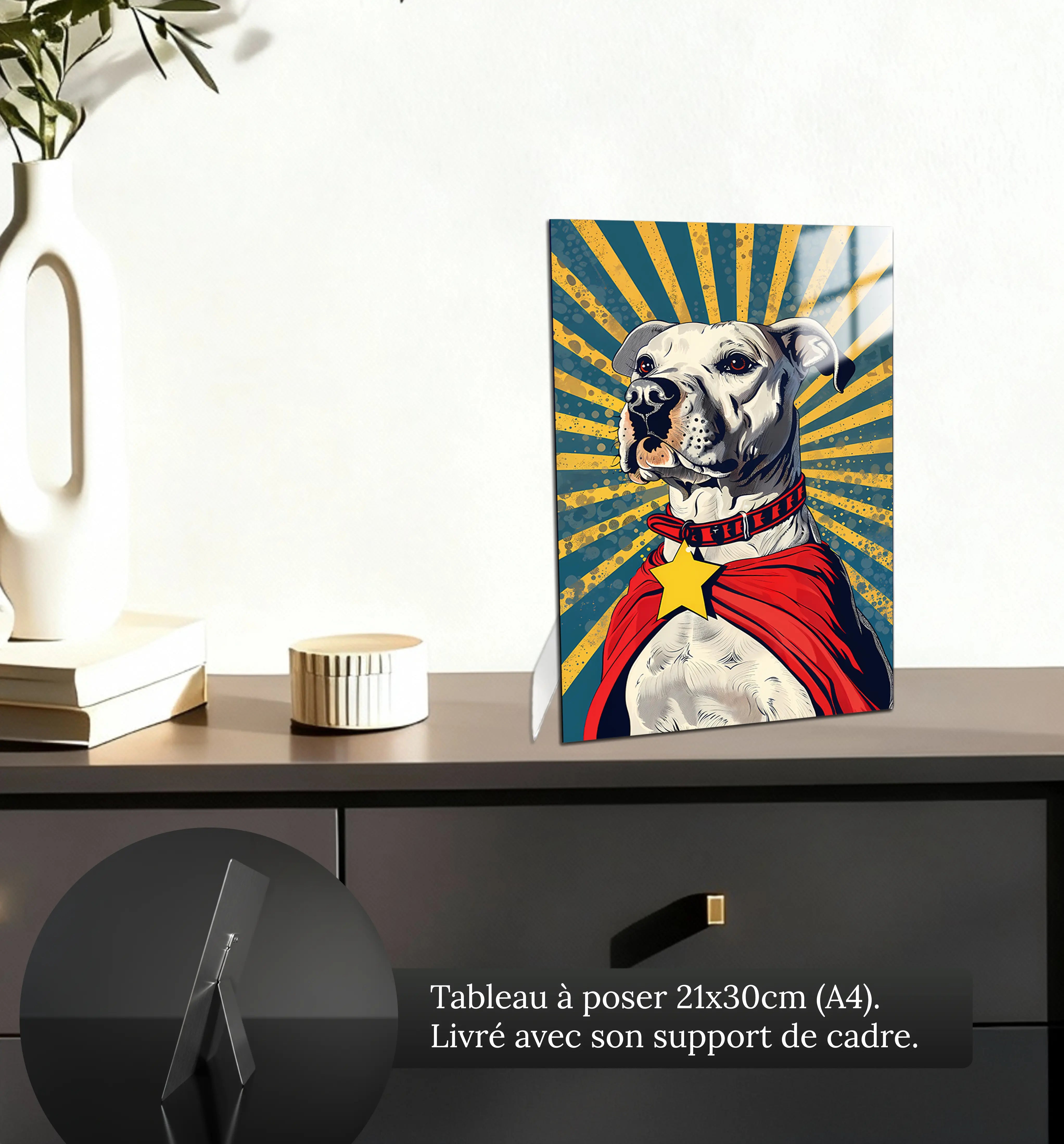 tableau-chien-pop-art-petit-format-a-poser-sur-meuble | DreamWay