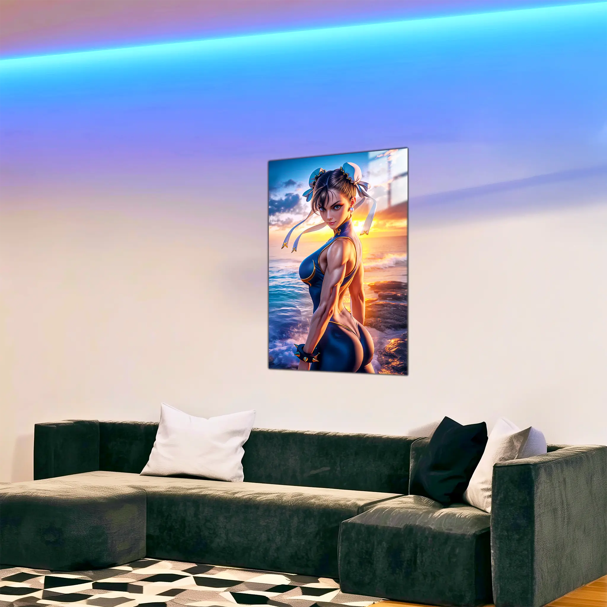 tableau-chun-li-street-fighter-realiste-dans-le-salon | DreamWay