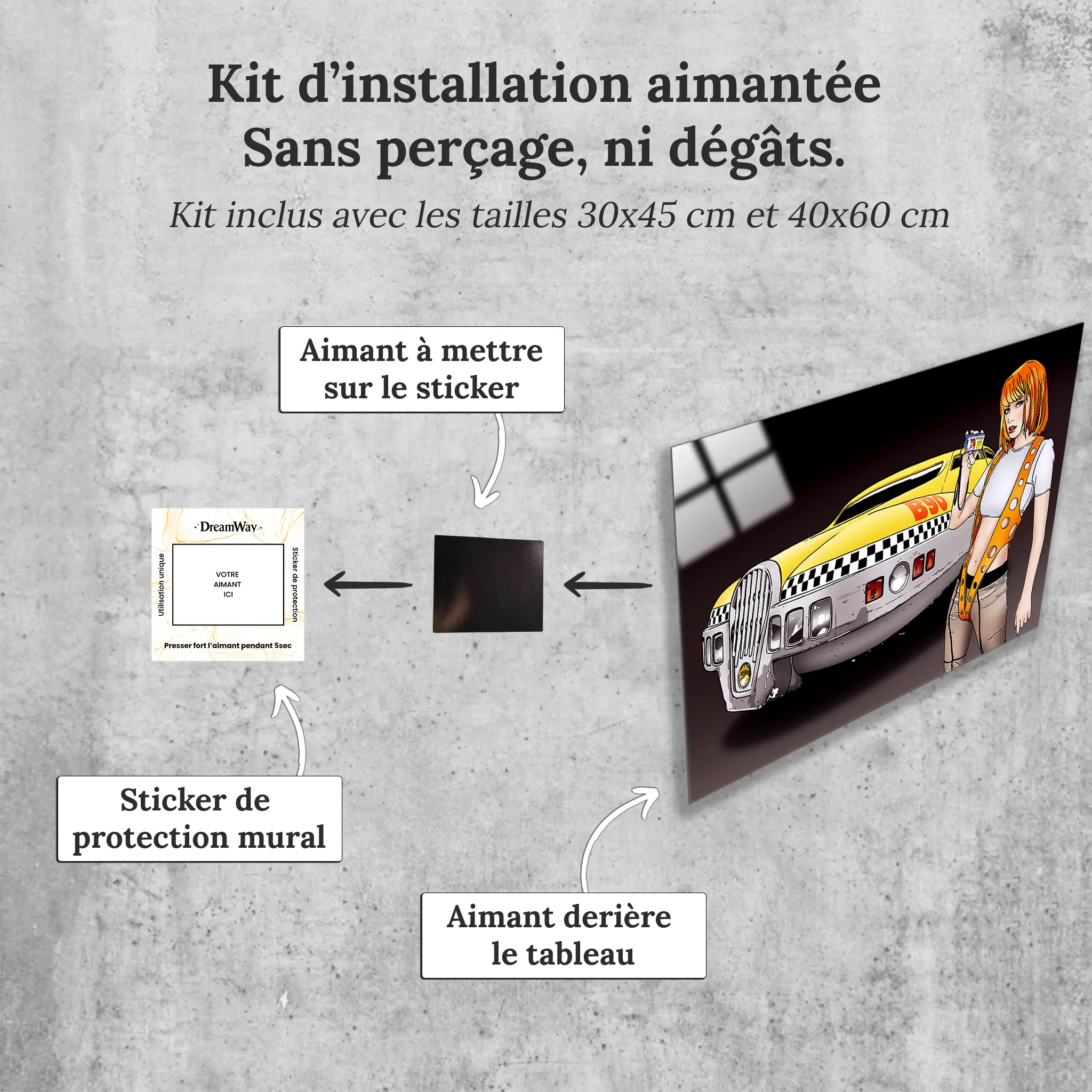 tableau-cinquieme-element-leeloo-avec-installation-aimantee | DreamWay