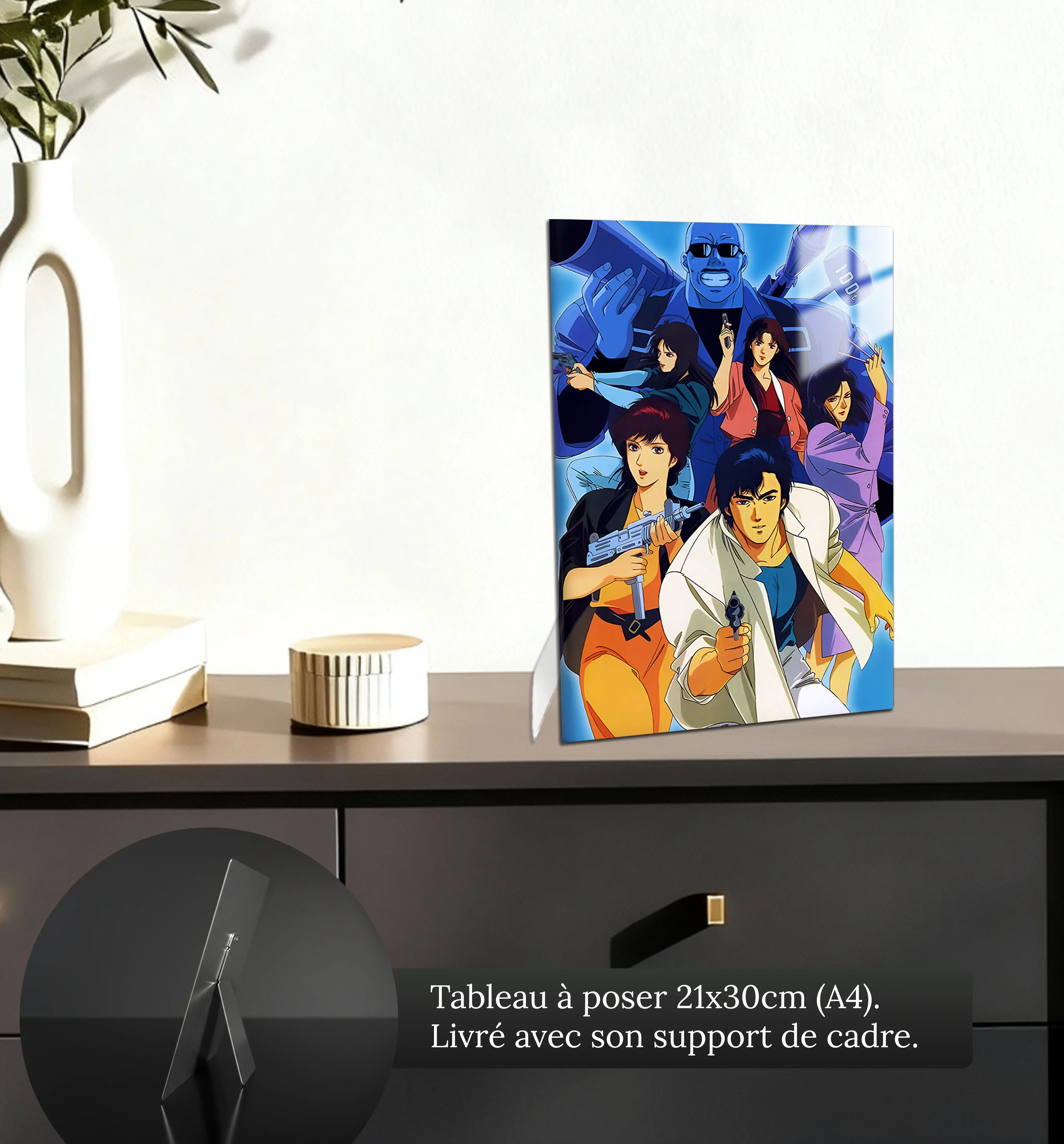 tableau-city-hunter-l-equipe-de-choc-petit-format-a-poser-sur-meuble | DreamWay
