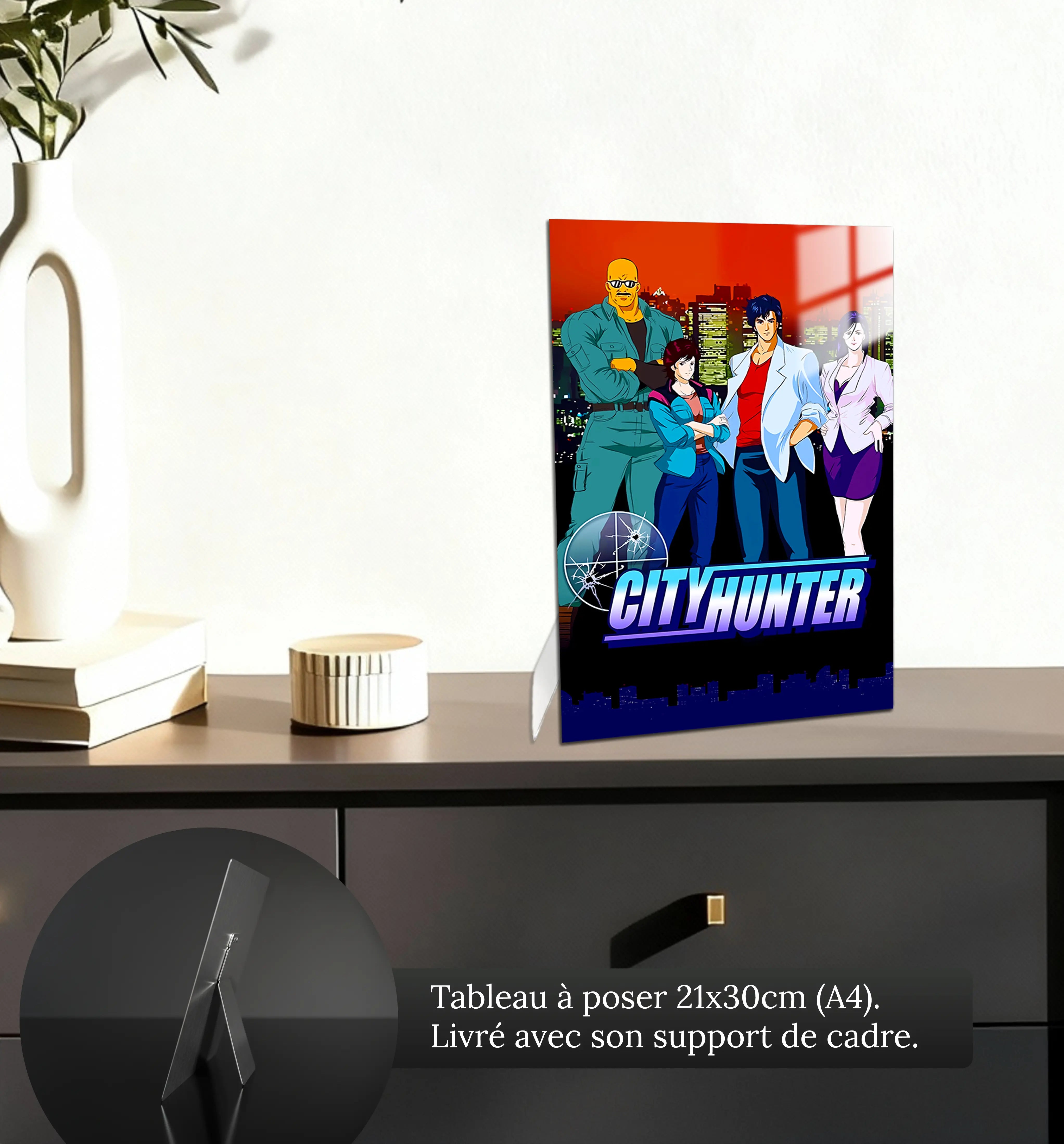 tableau-city-hunter-les-heros-petit-format-a-poser-sur-meuble | DreamWay
