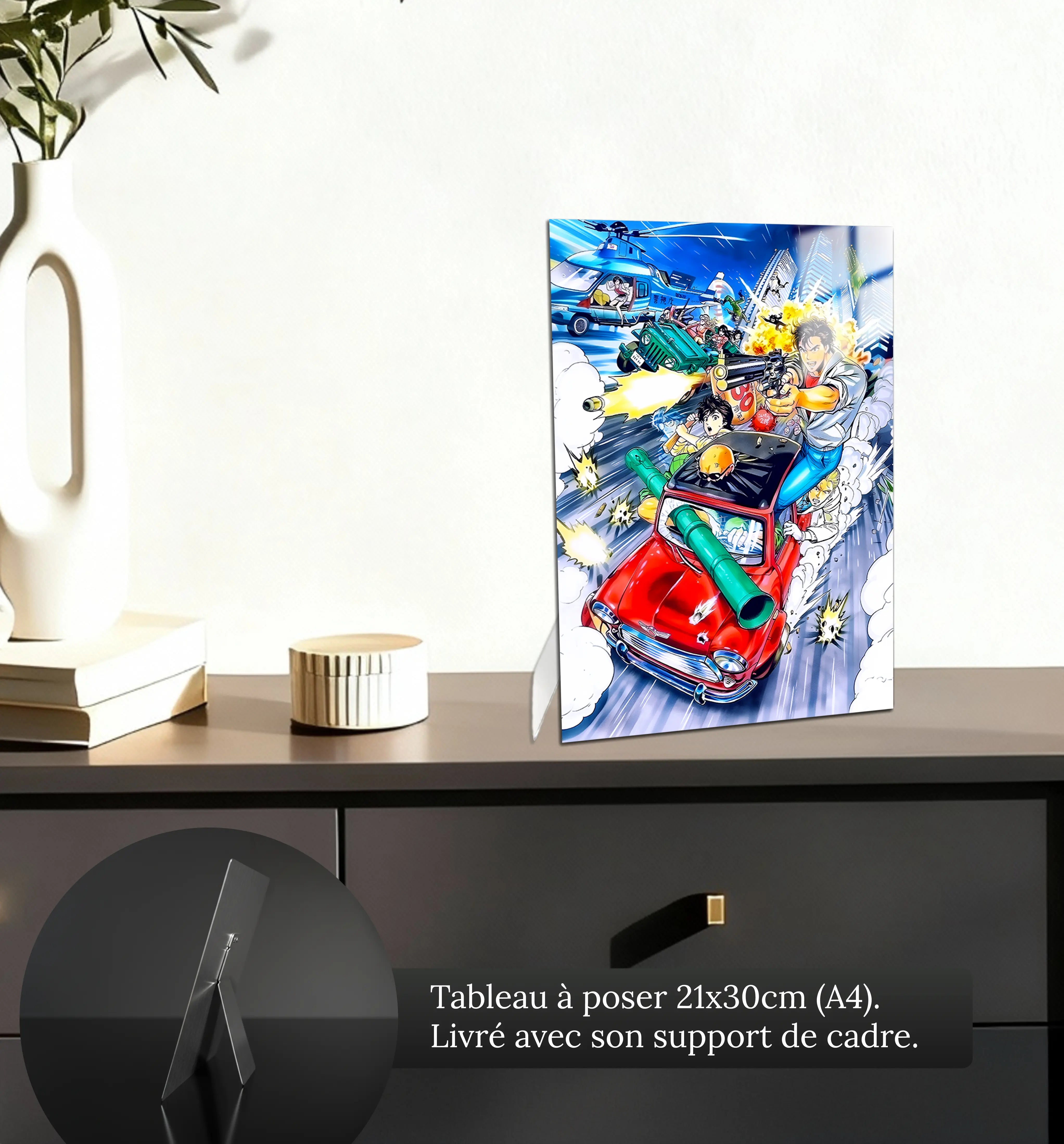 tableau-city-hunter-nicky-larson-bd-petit-format-a-poser-sur-meuble | DreamWay