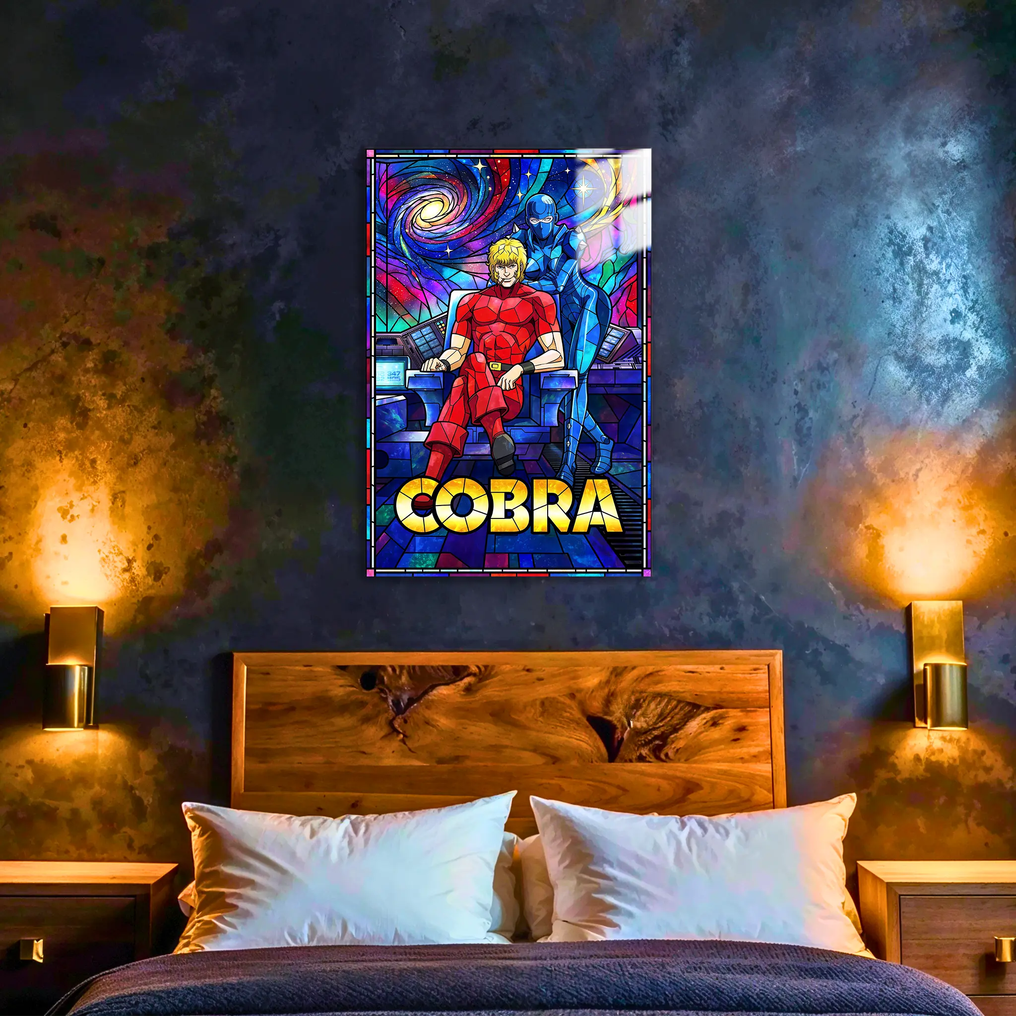 Tableau Cobra Vitrail
