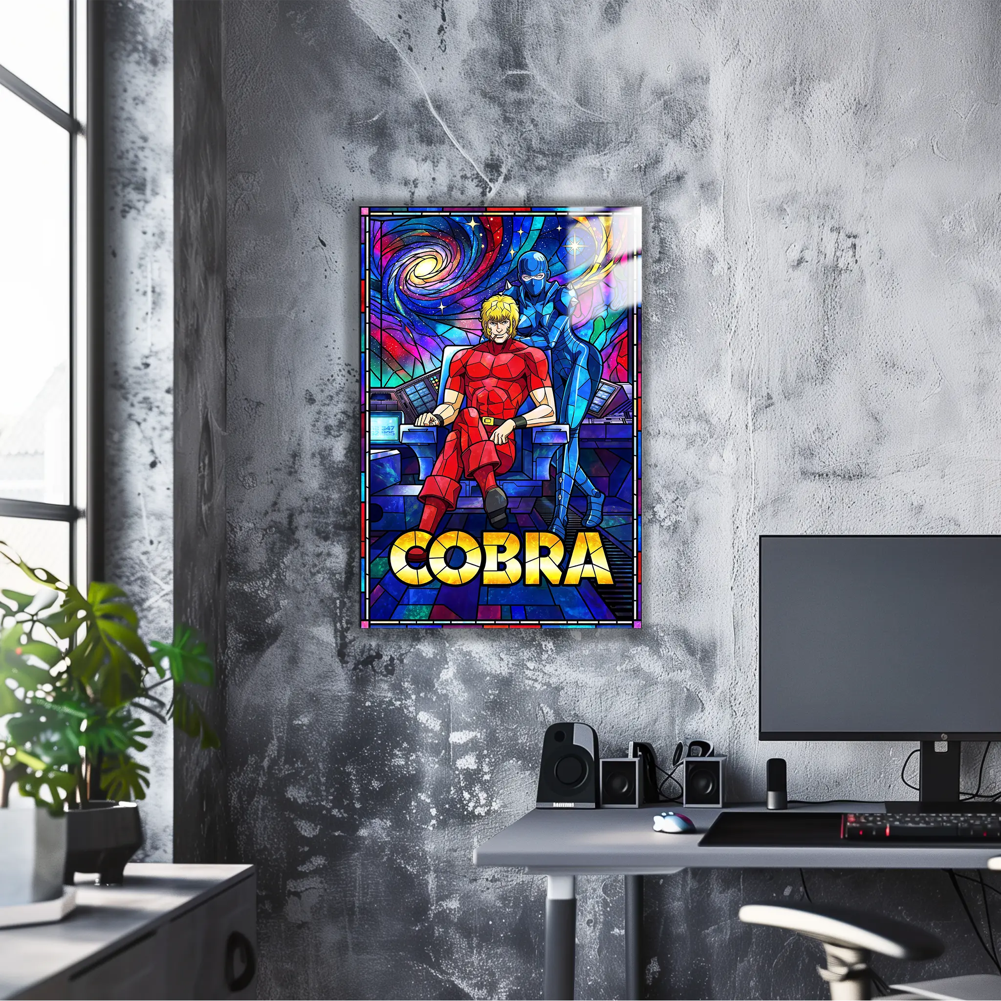 Tableau Cobra Vitrail