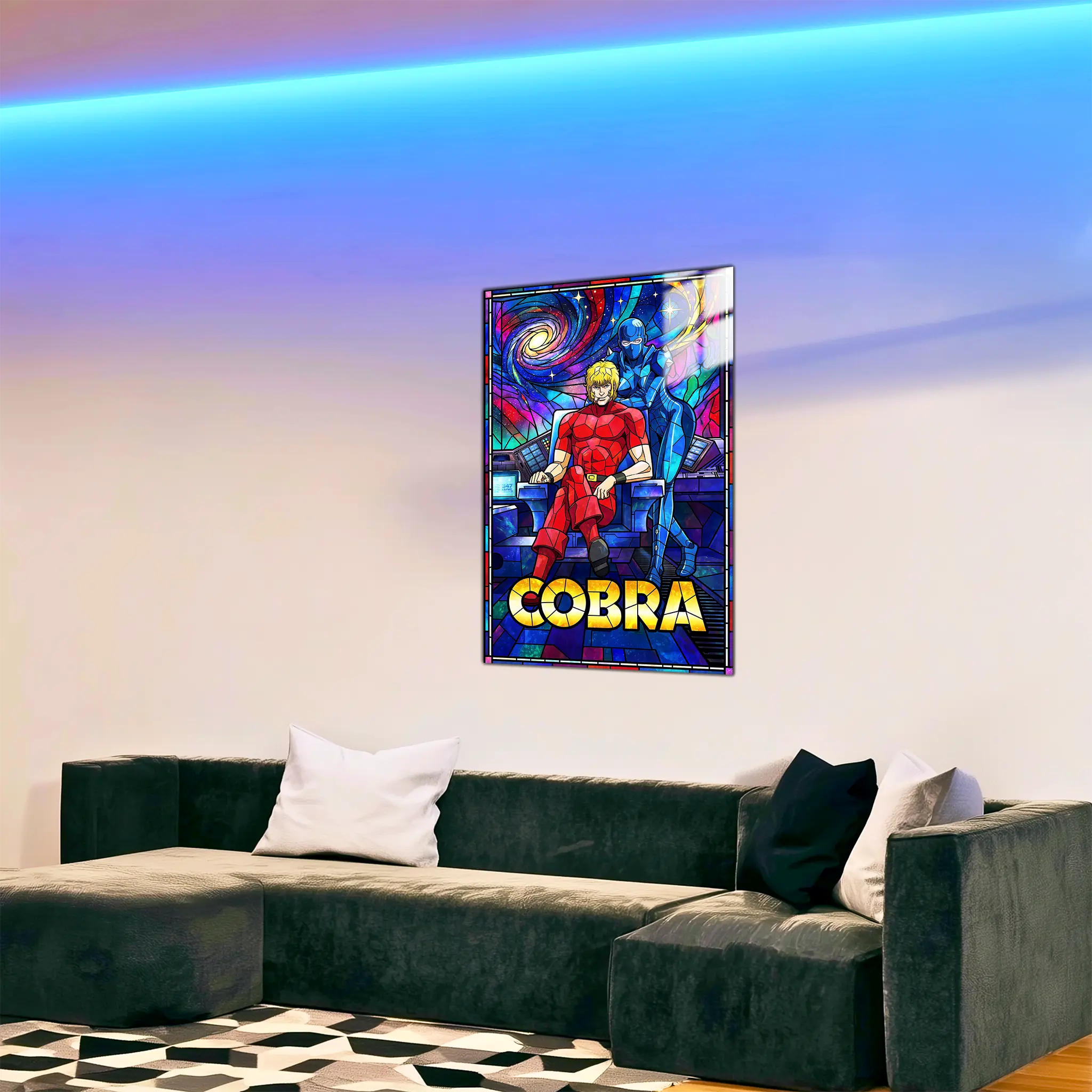 Tableau Cobra Vitrail
