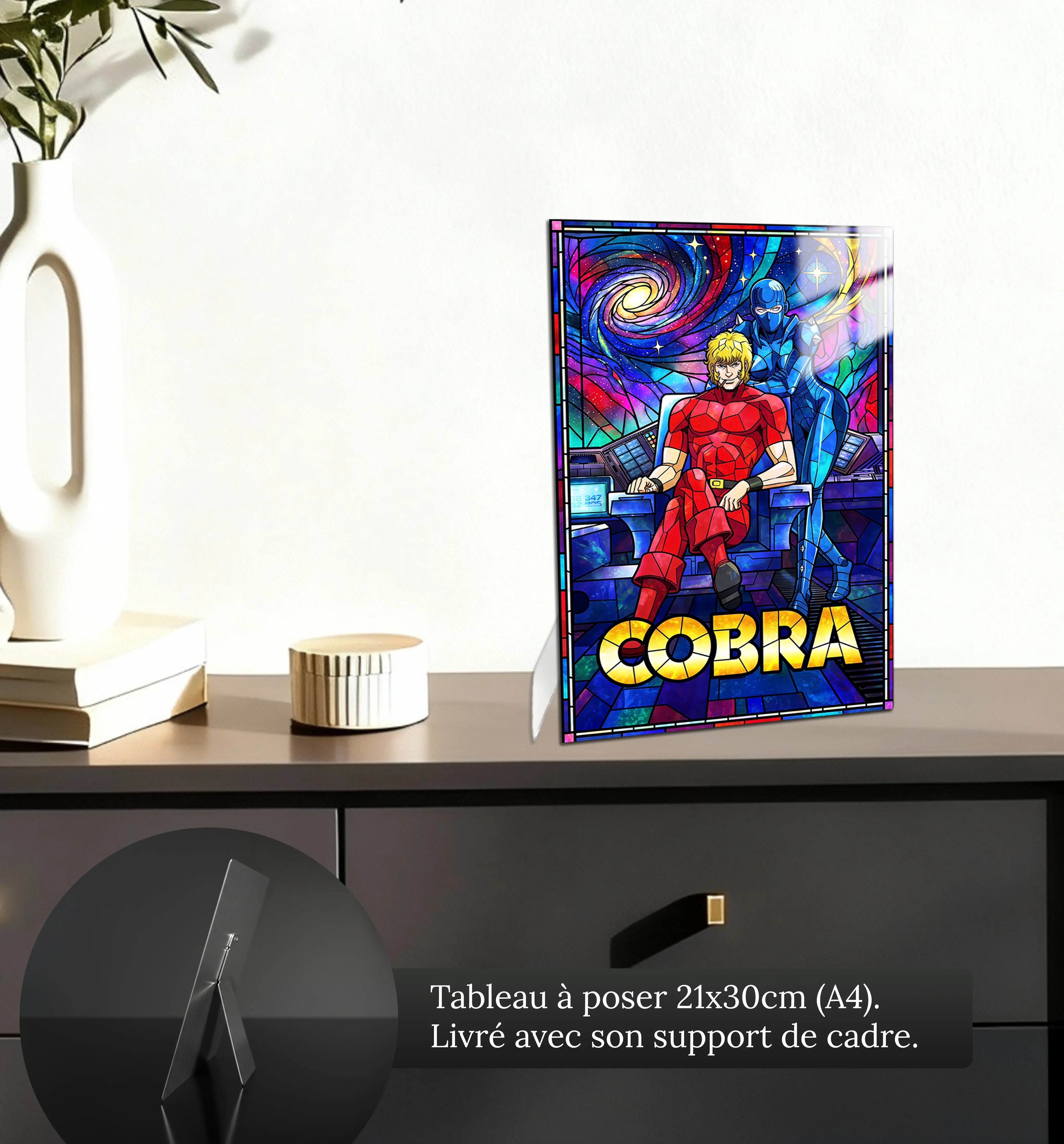 Tableau Cobra Vitrail
