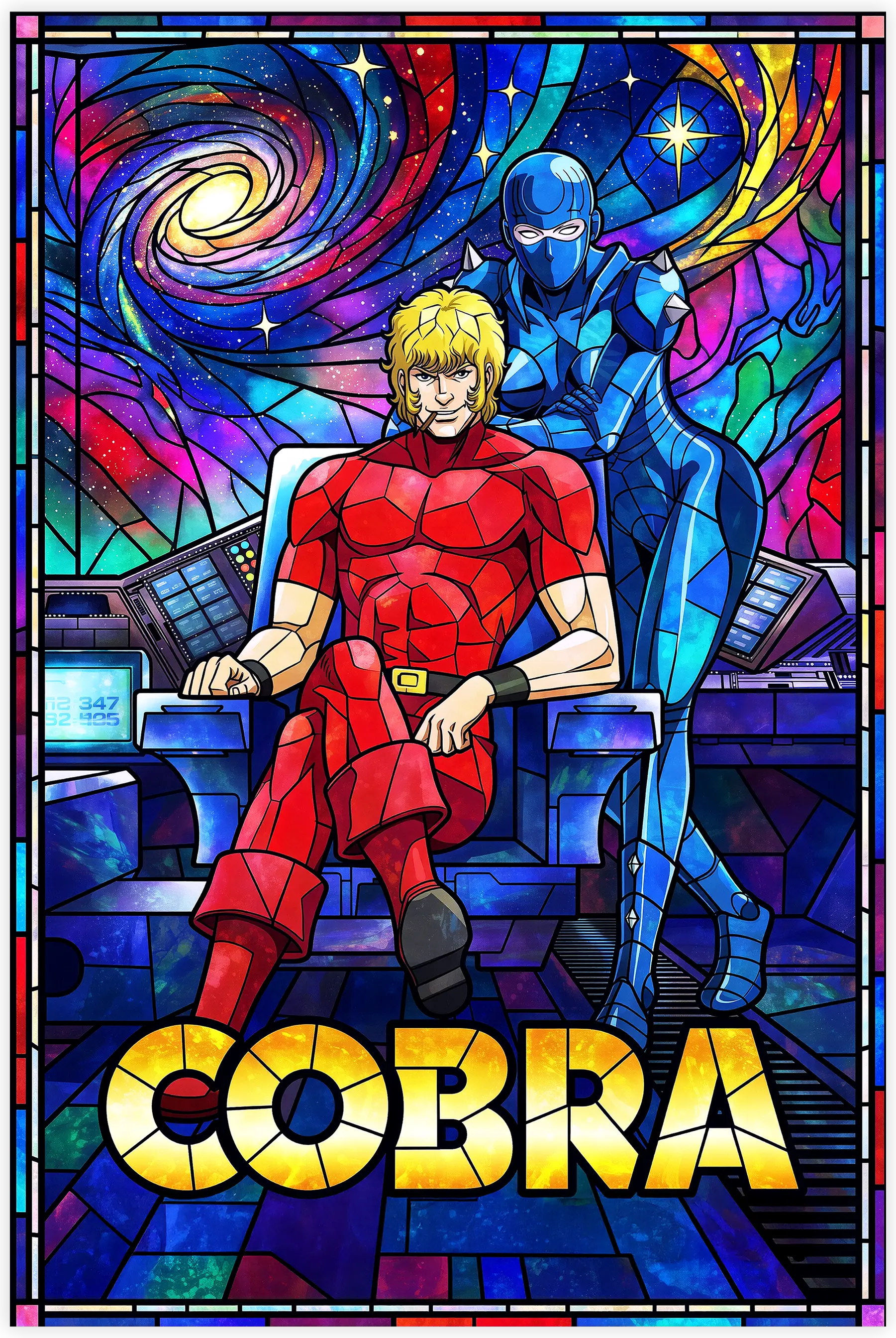 Tableau Cobra Vitrail